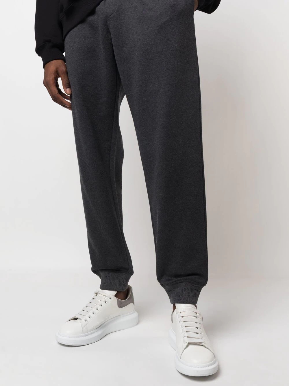 cotton-cashmere blend track pants - 5