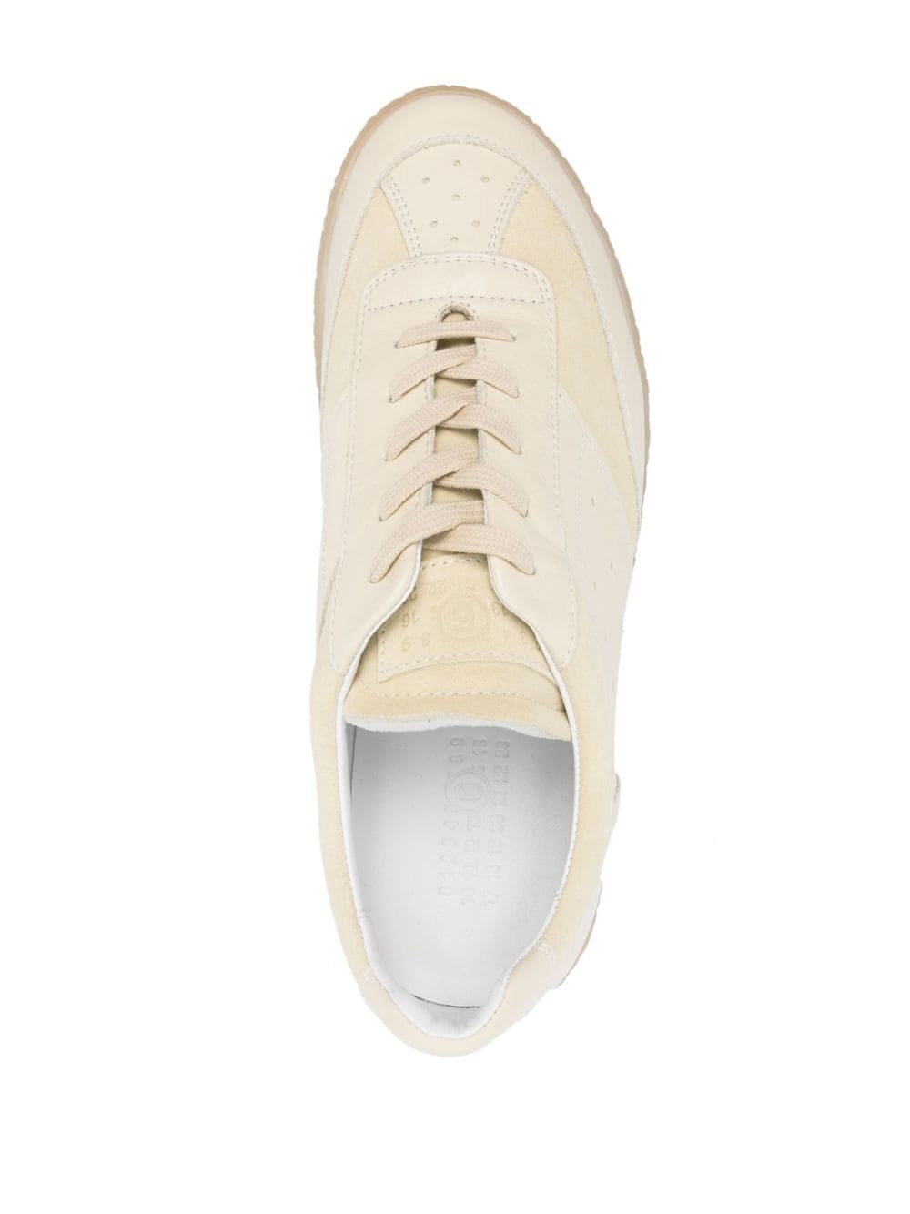 Replica panelled leather sneakers - 4