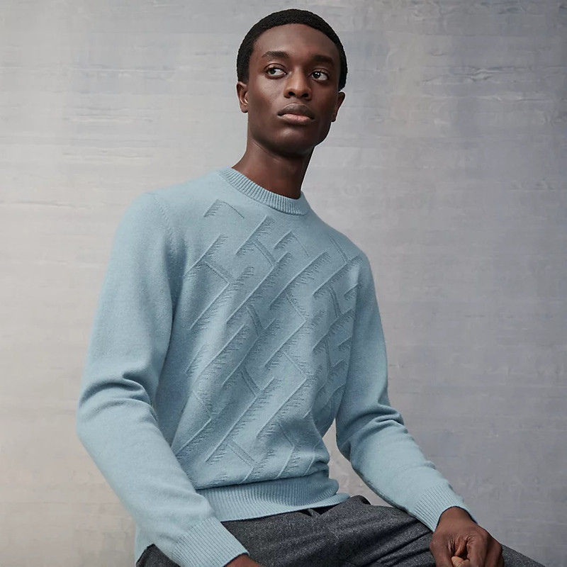 "Jeux de points H en Biais" crewneck sweater 1