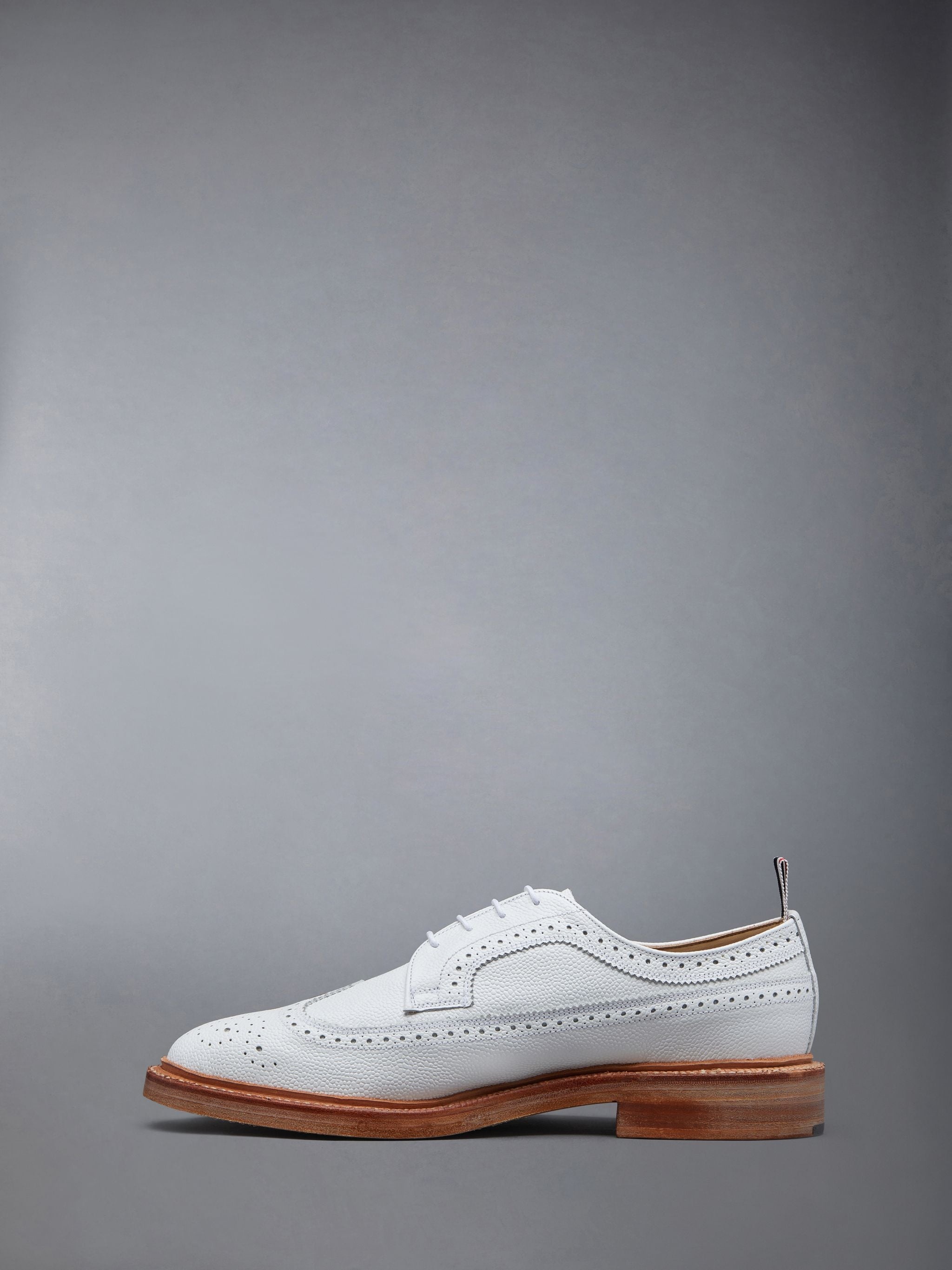 LONGWING BROGUE W/ LEATHER SOLE IN PEBBLE GRAIN LEATHER - 3