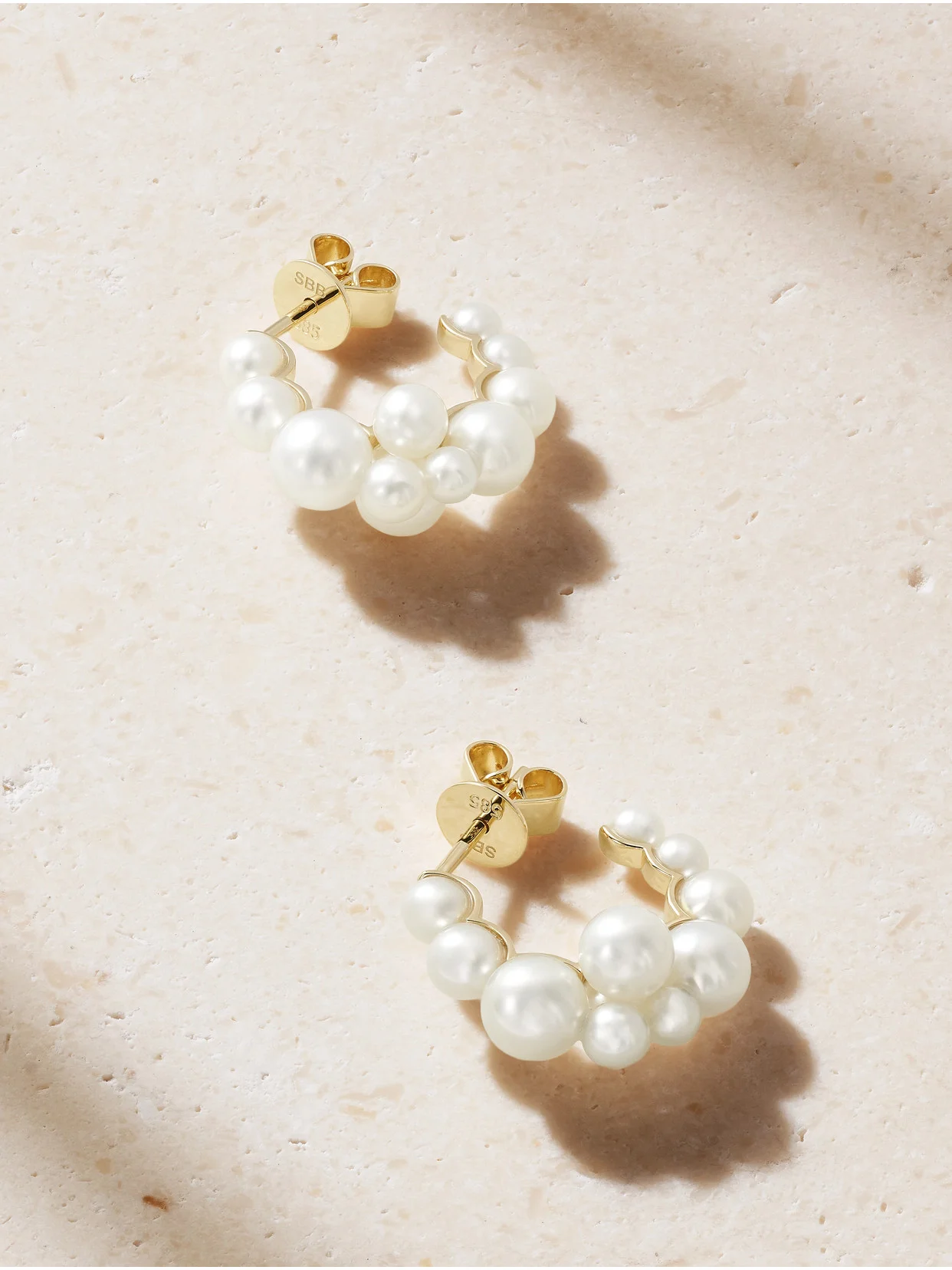 Boucle Botticelli 14-karat Recycled Gold Pearl Hoop Earrings - 1