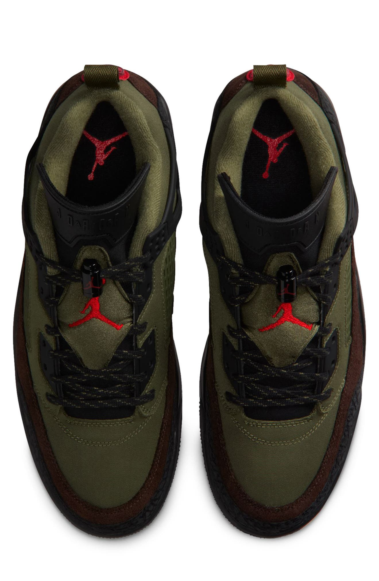Jordan Spizike Low Sneaker in Medium Olive/University Red at Nordstrom - 3