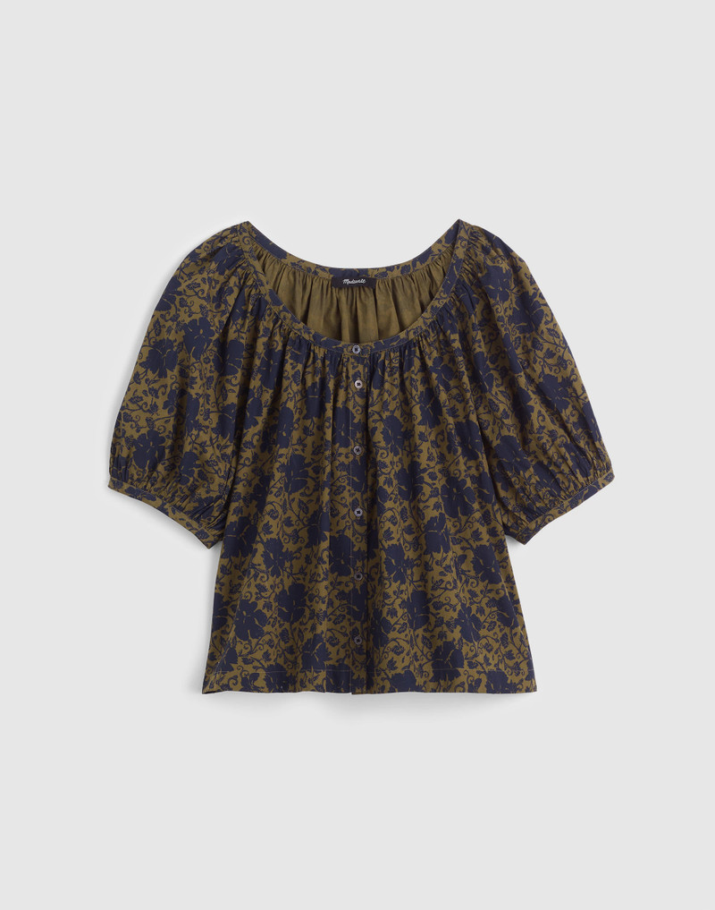Puff-Sleeve A-Line Top 1