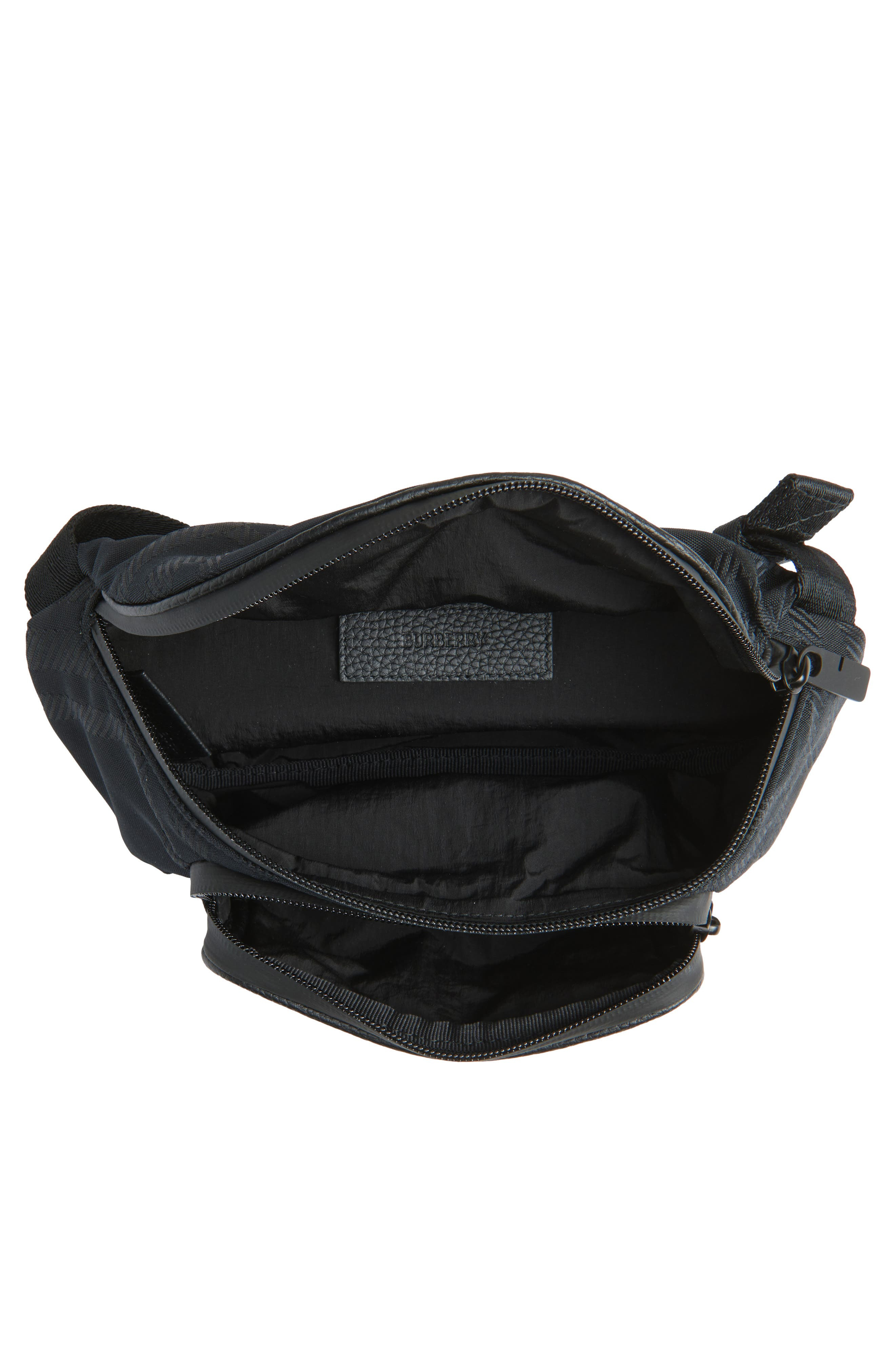 burberry Small Check Belt Bag in Black at Nordstrom - 4