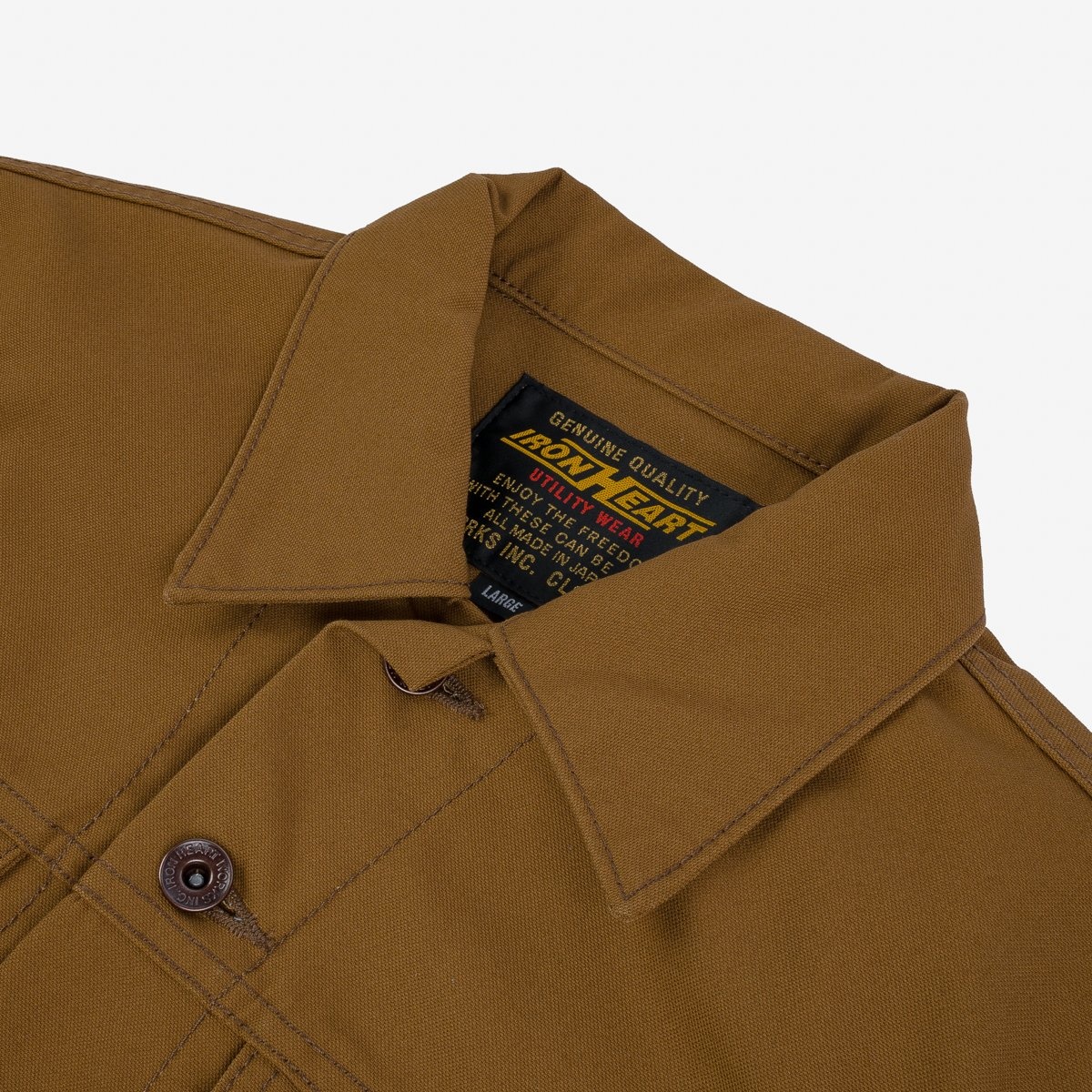 IHJ-133-BRN 10oz TC Duck Modified Type III Jacket - Brown - 6