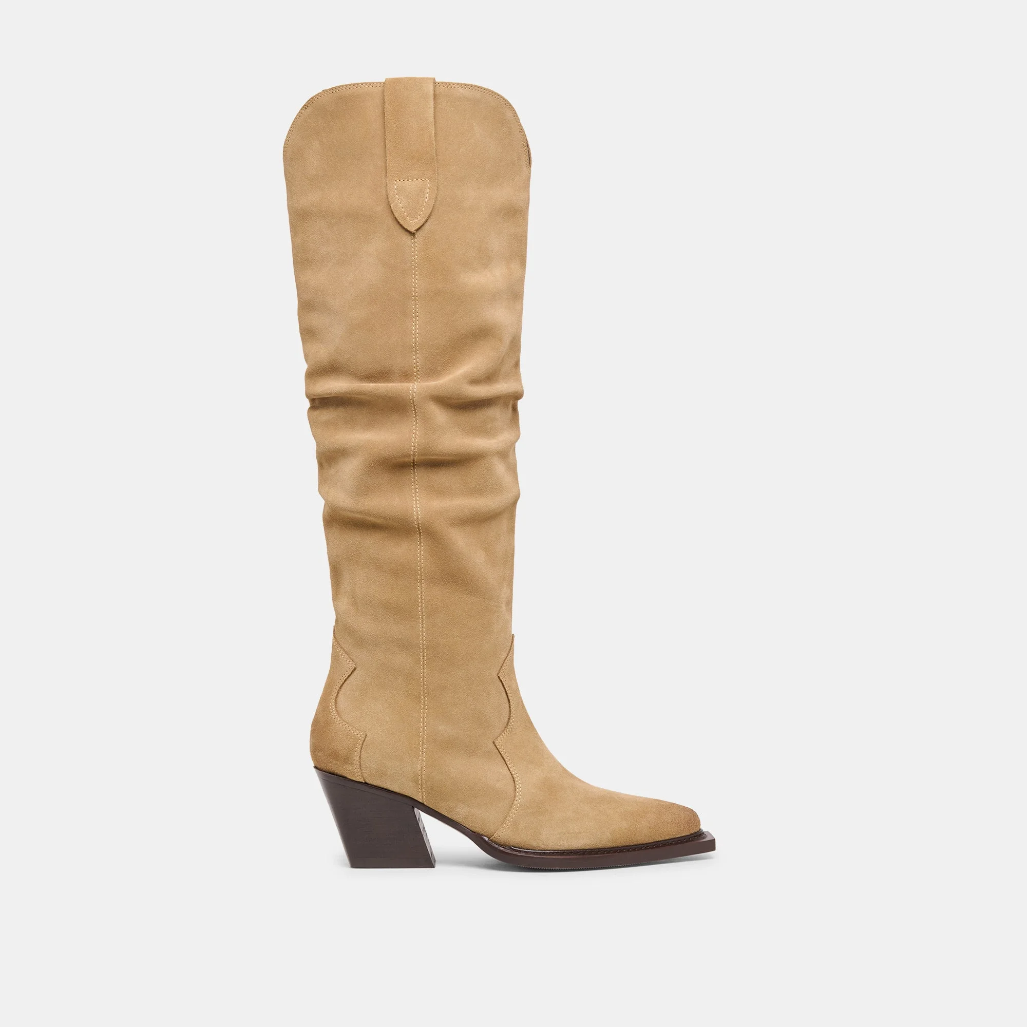 BUCKLY BOOTS CAMEL SUEDE - 1