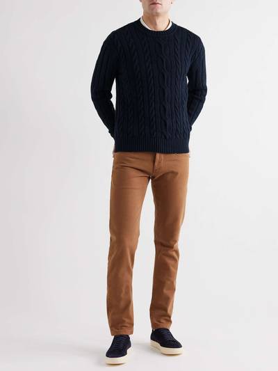 Loro Piana Slim-Fit Cable-Knit Cotton Sweater outlook