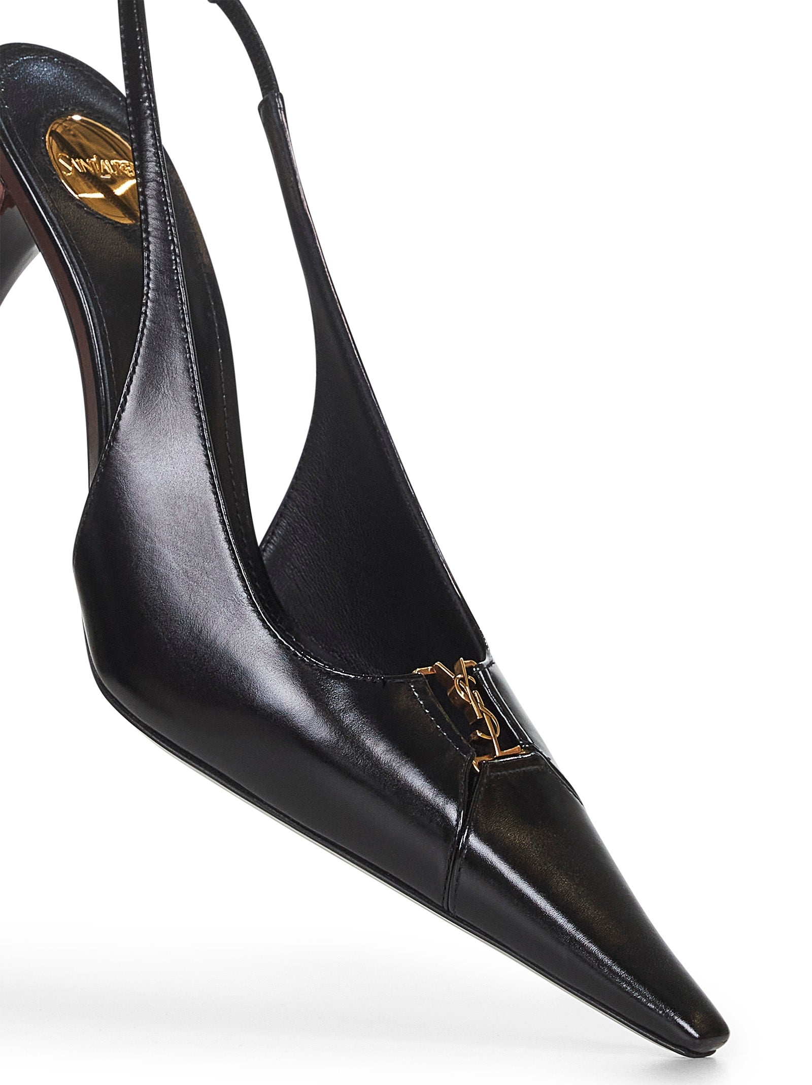 Saint Laurent Women Black Leather Babylone Breteuil Pumps - 4