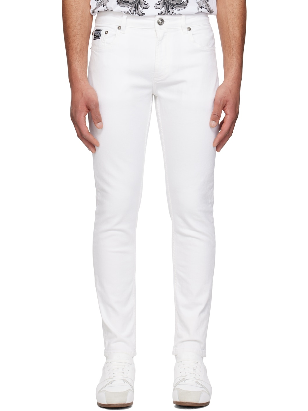 White Narrow Dundee Jeans - 1
