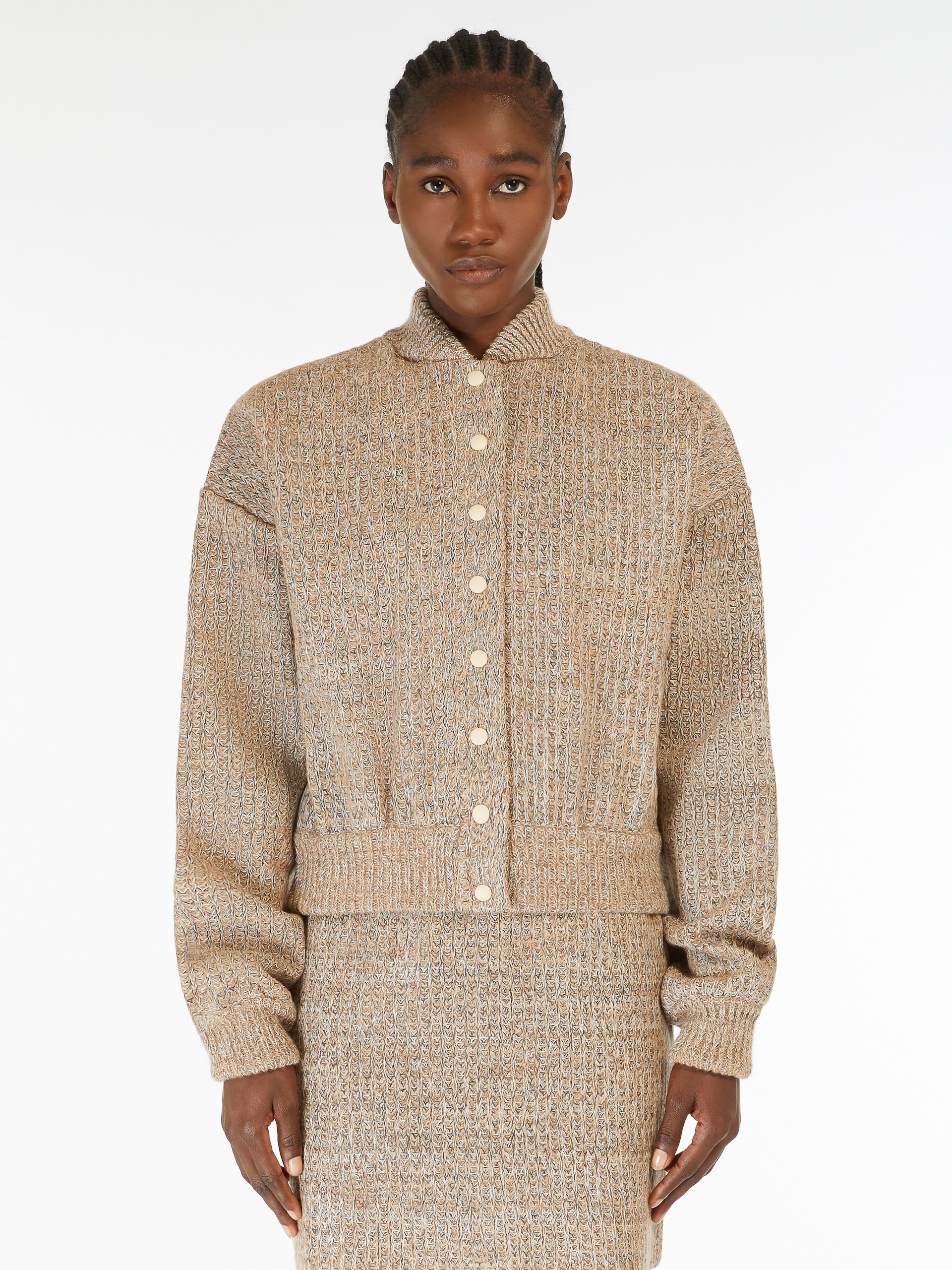 EDDA Rubberised wool-knit bomber jacket - 3