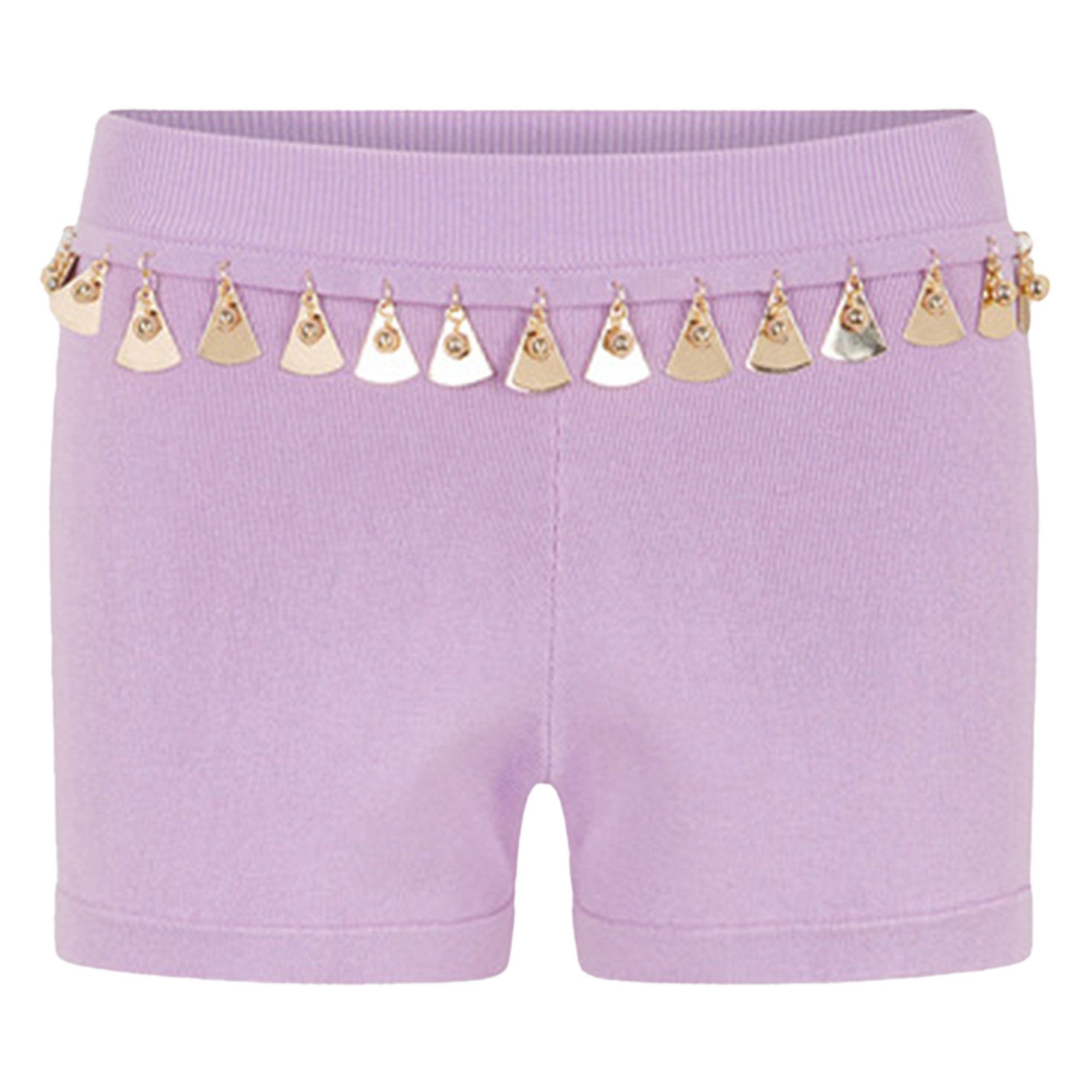 Rabanne Tassel Trim Knitted Shorts 'French Lavander' - 1