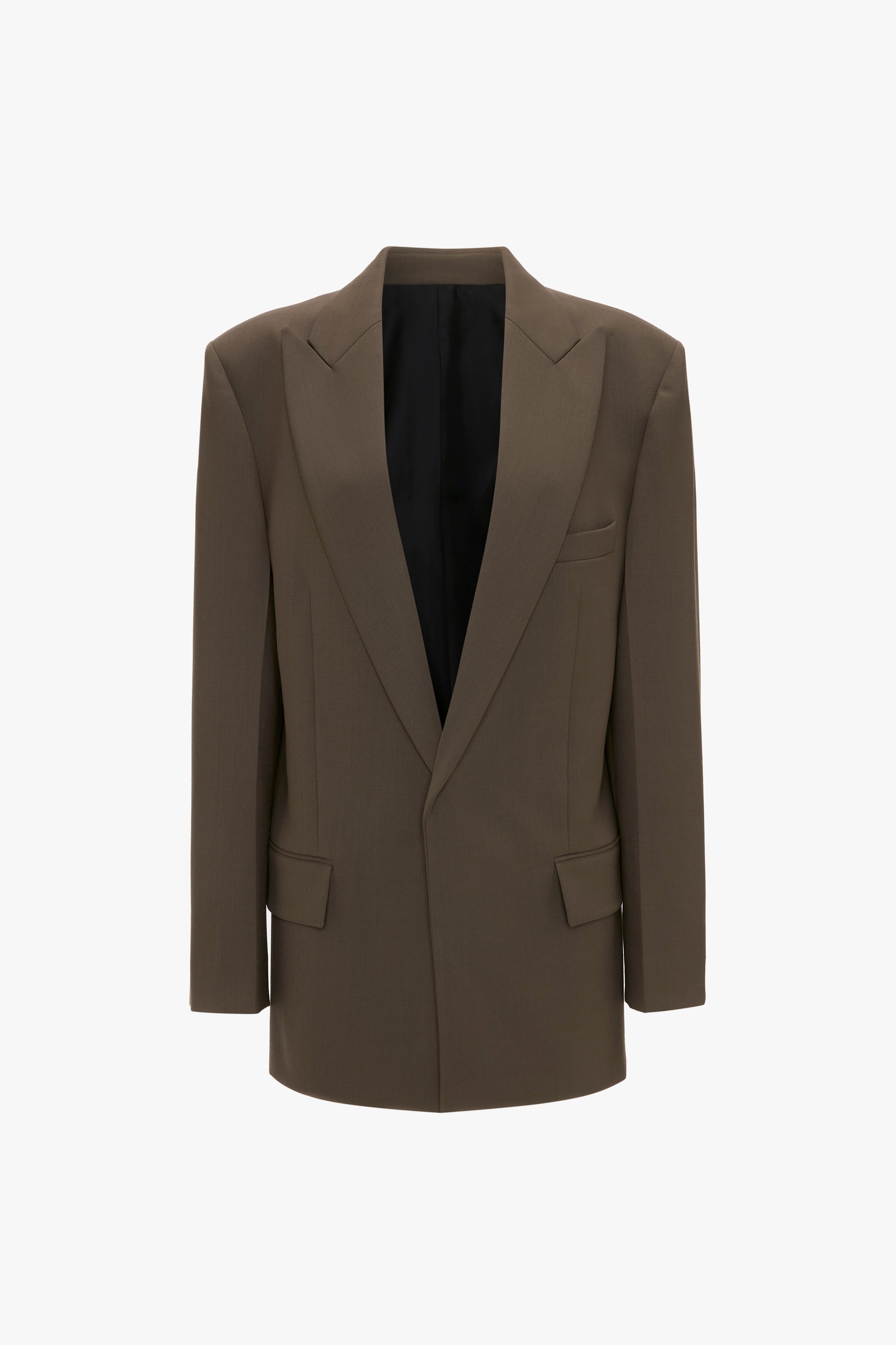 Peak Lapel Jacket In Oregano - 1