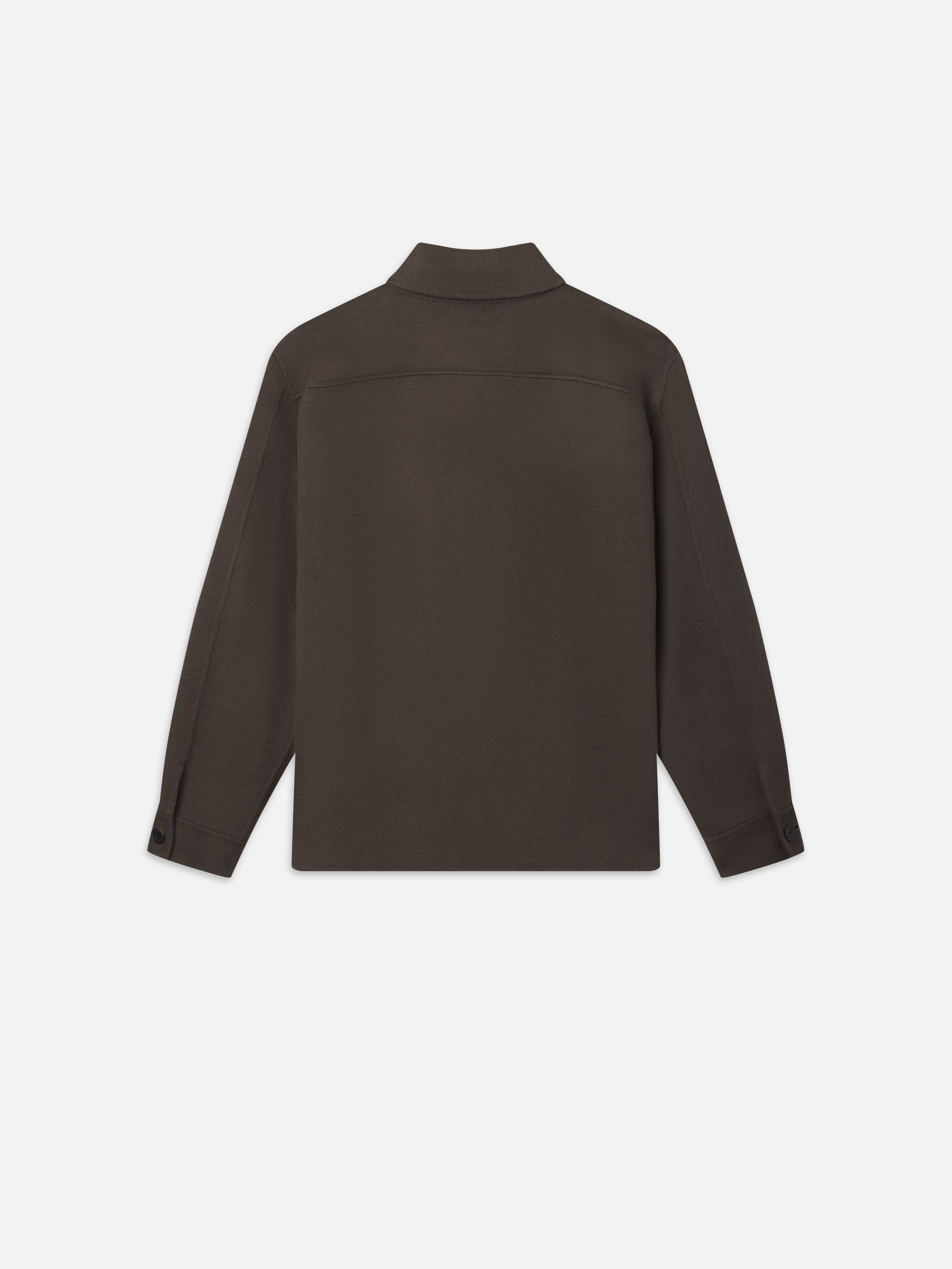 Double Face Shirt Jacket in Dark Taupe - 5