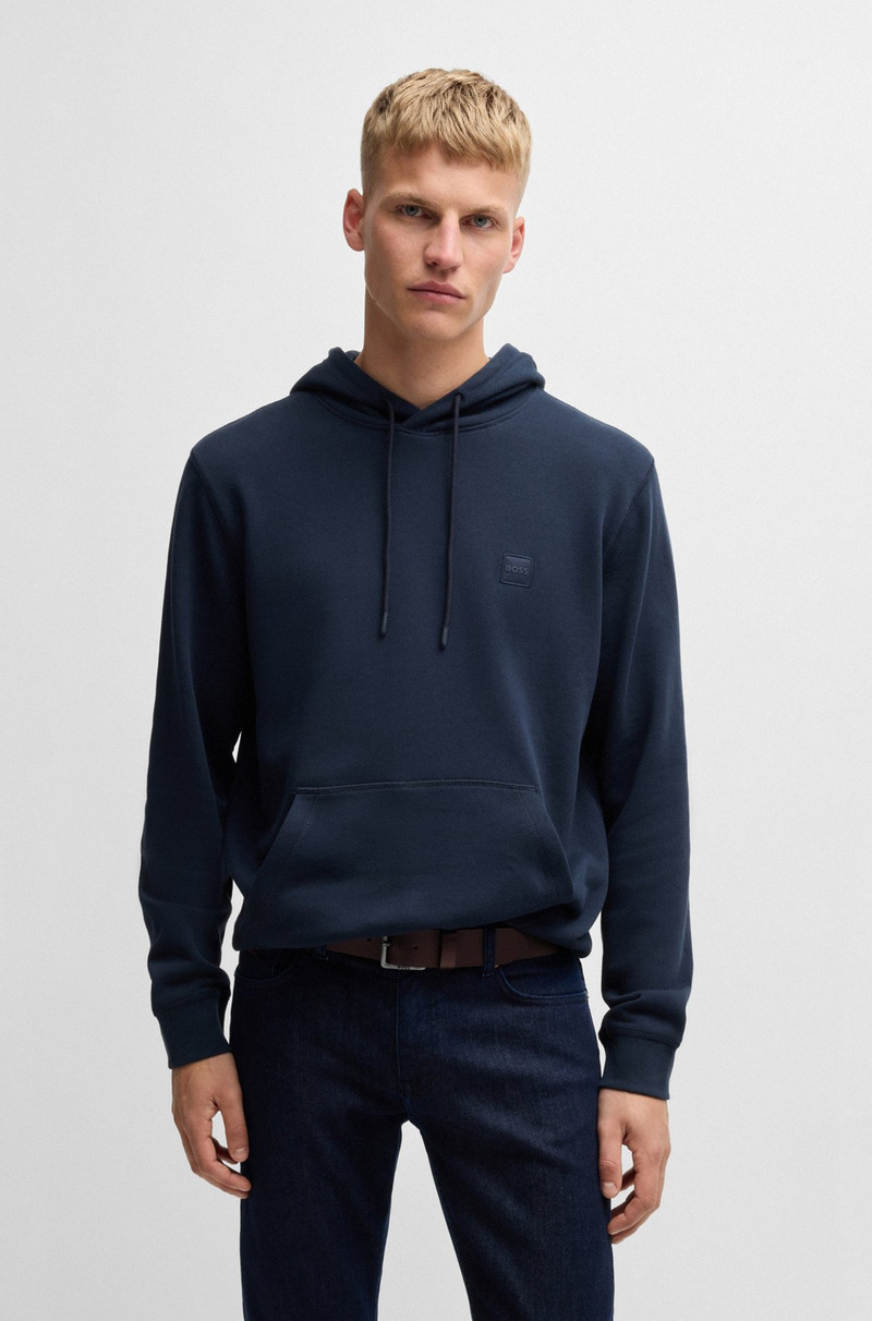 BOSS LEATHER BELT WITH LOGO AND DARK RUTHENIUM HARDWARE outlook