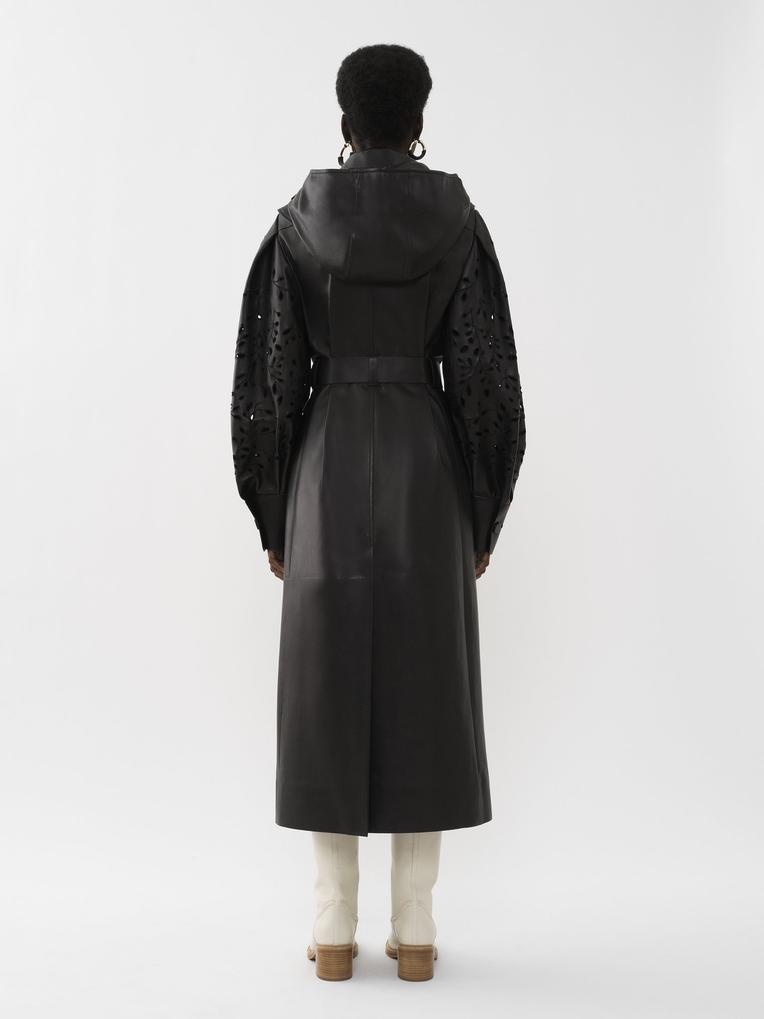 HOODED TRENCH COAT - 3