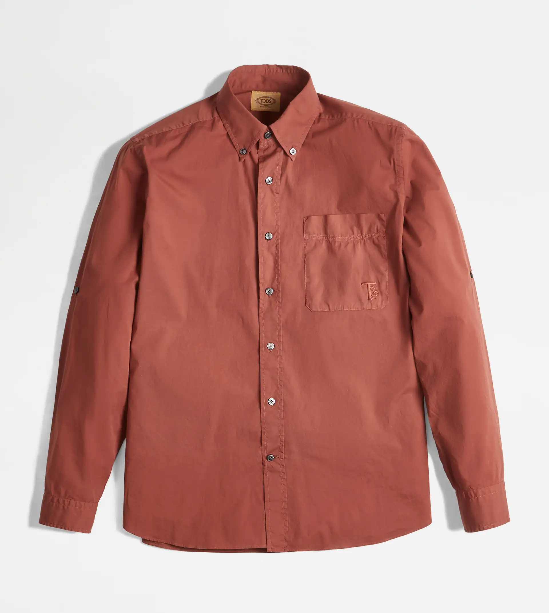 BUTTON DOWN COLLAR SHIRT - ORANGE - 1