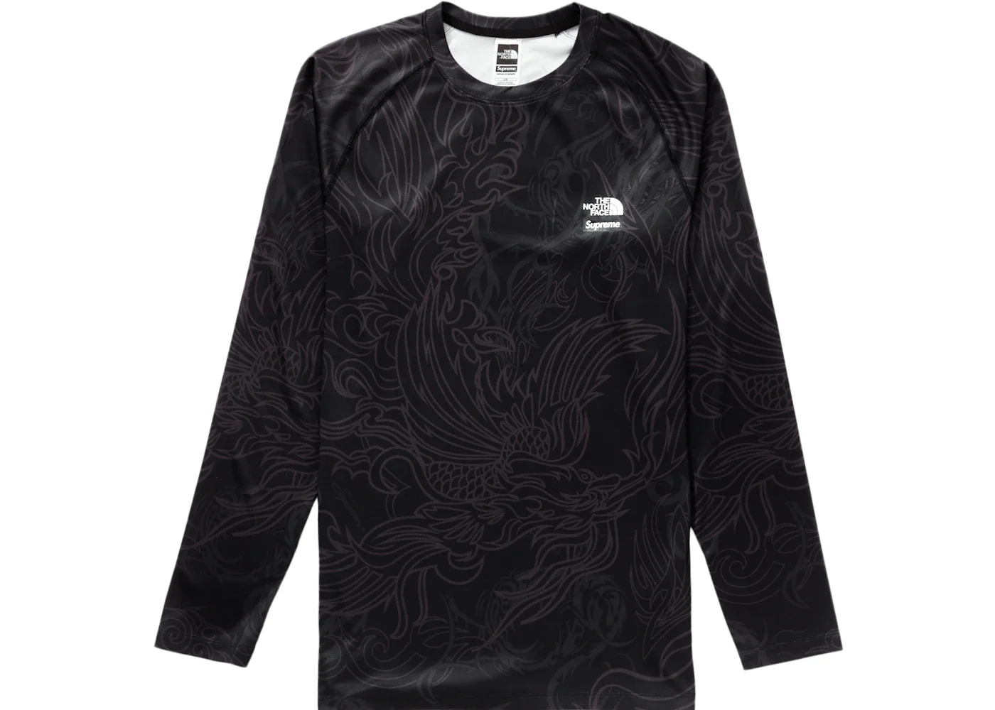 Supreme The North Face Base Layer L/S Top (FW22) Black Dragon - 1
