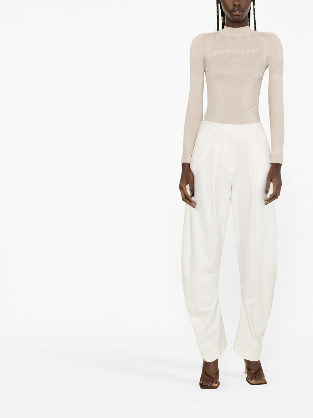 curved-leg trousers - 2