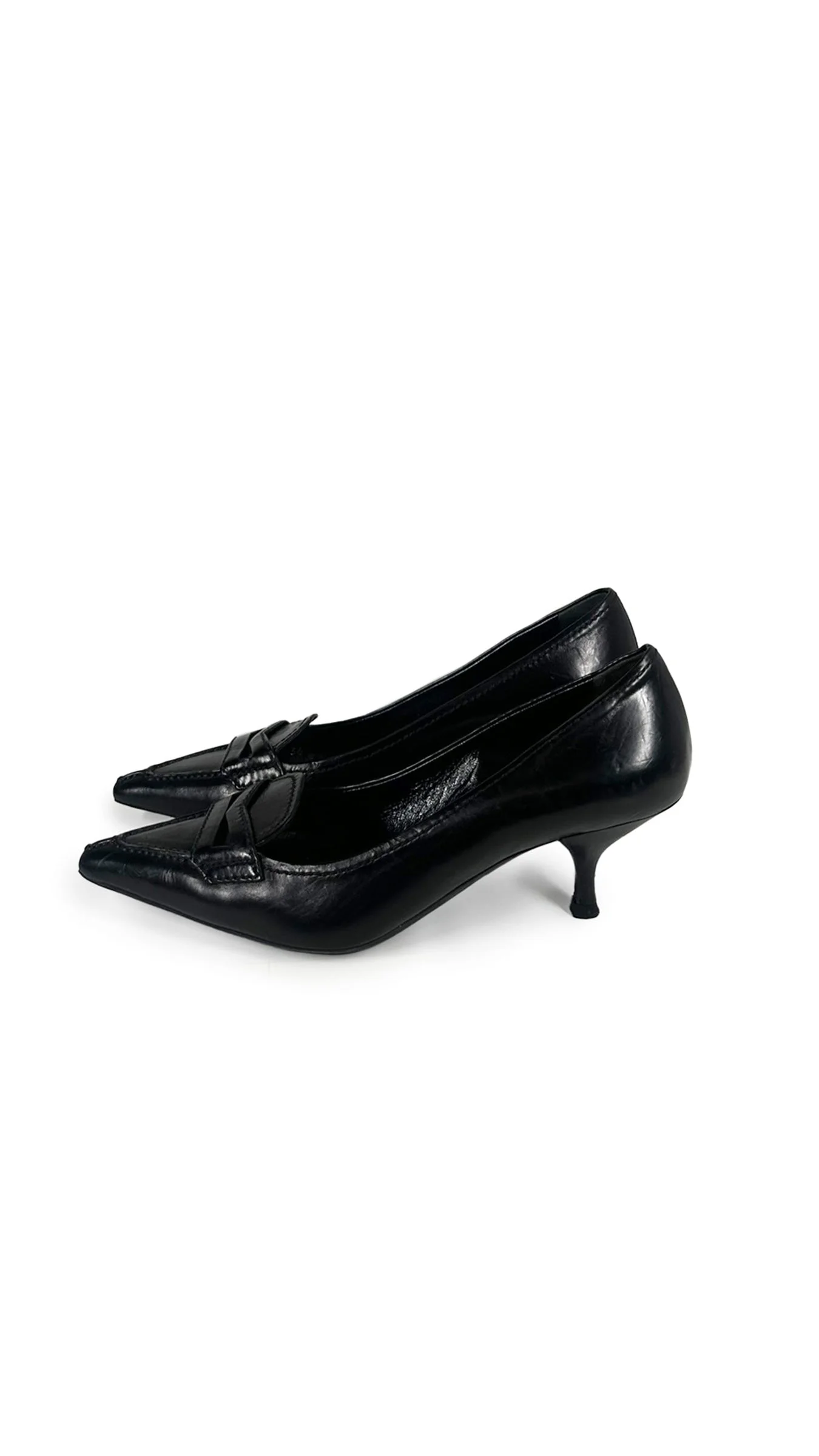 PRADA LOAFER KITTEN HEEL - 1