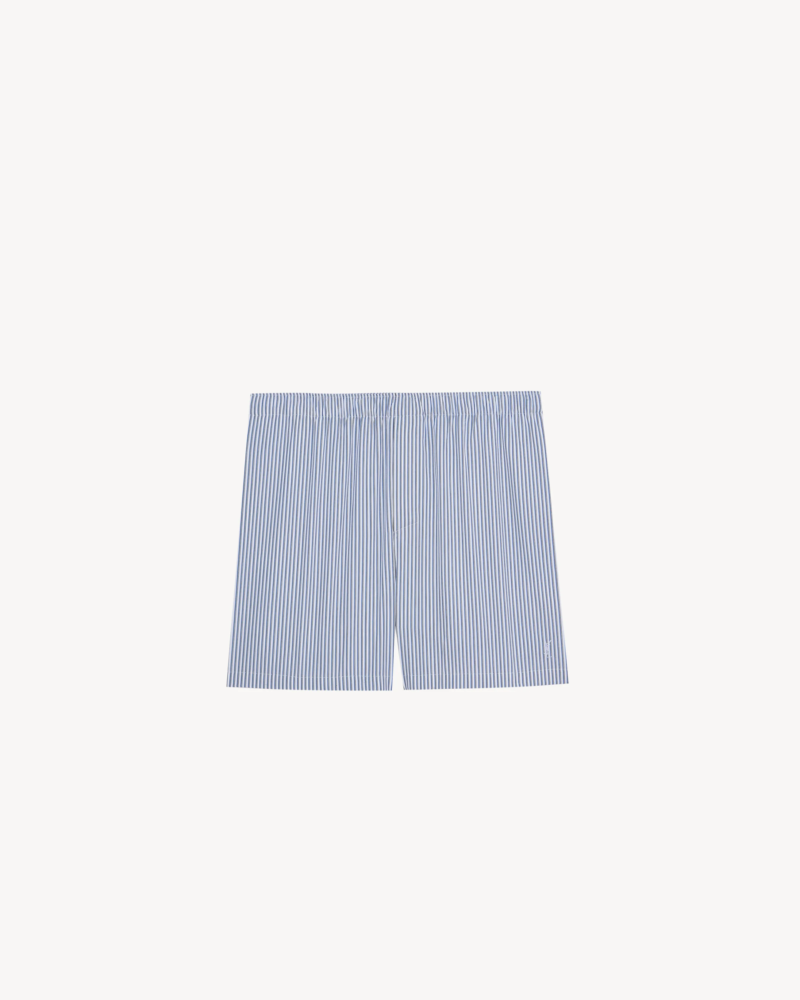 CASSANDRE SHORTS IN STRIPED COTTON POPLIN - 1