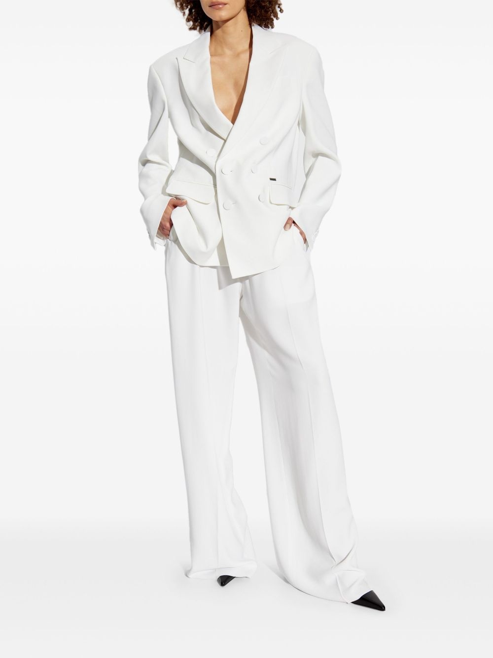 high-waist wide-leg trousers - 2