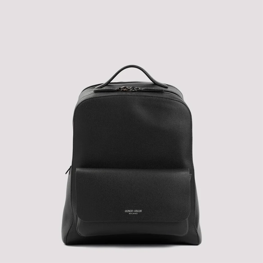Giorgio Armani Leather Backpack - 1