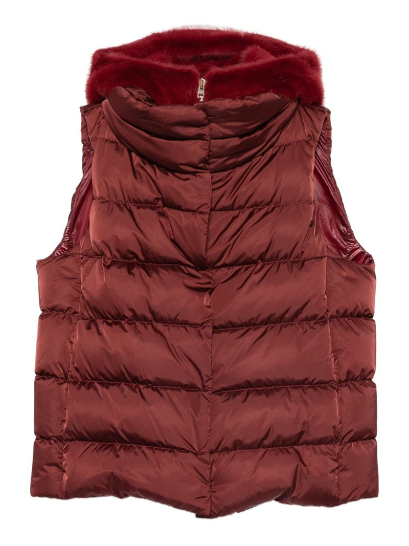 fur-trim gilet 1