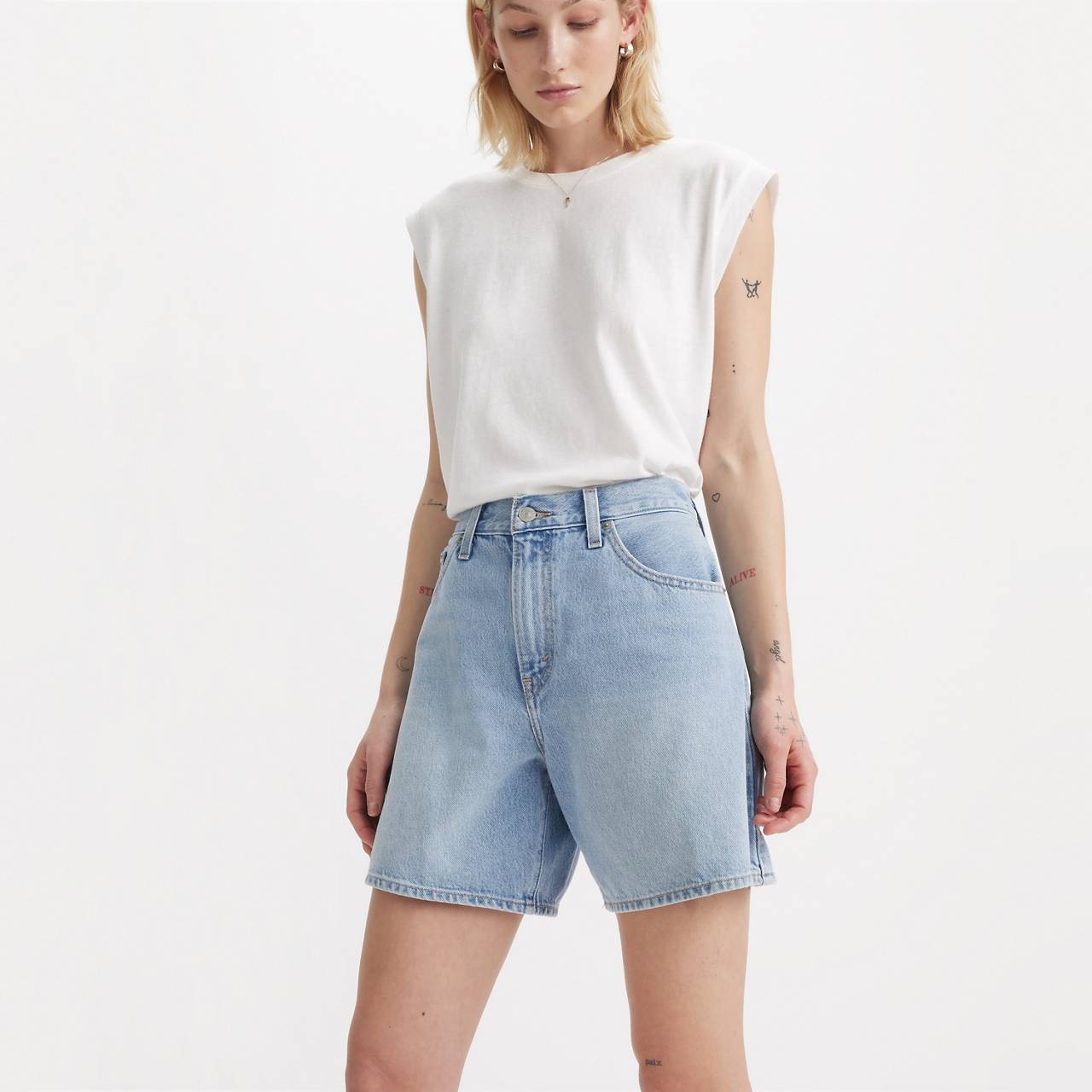 HIGH RISE BAGGY WOMEN'S SHORTS - 4
