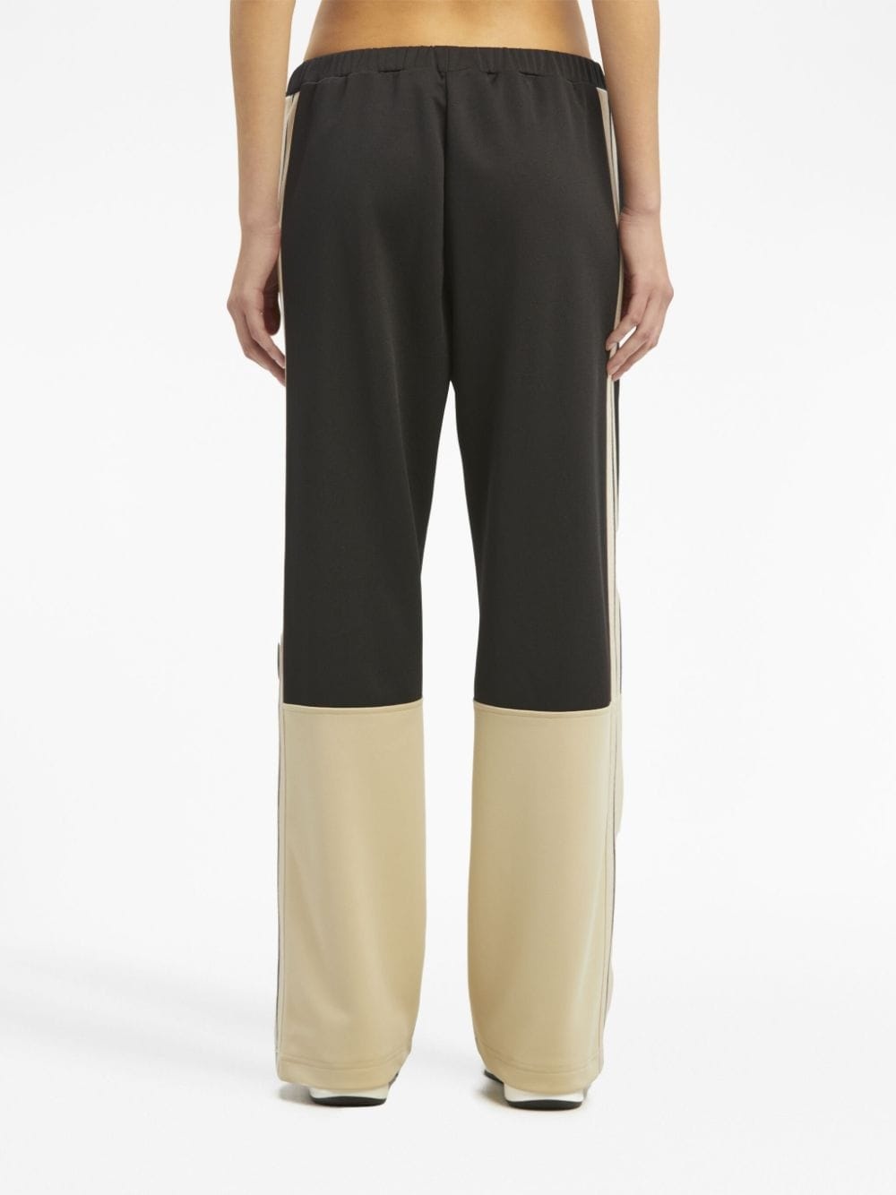 zip-detailing striped trousers - 5
