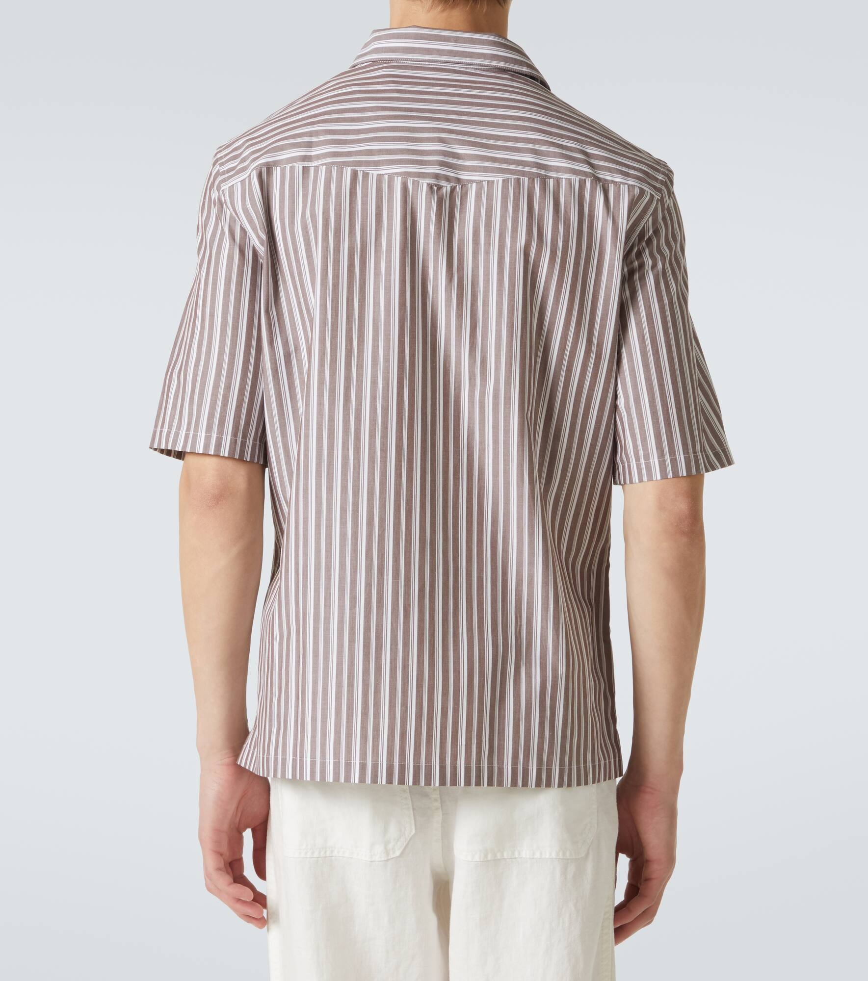 Striped cotton bowling shirt - 4