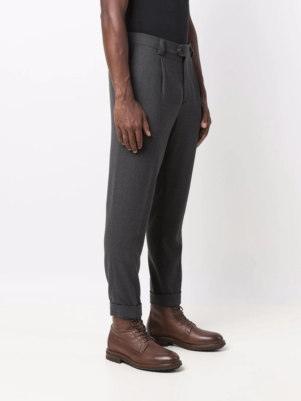 tapered wool trousers - 3