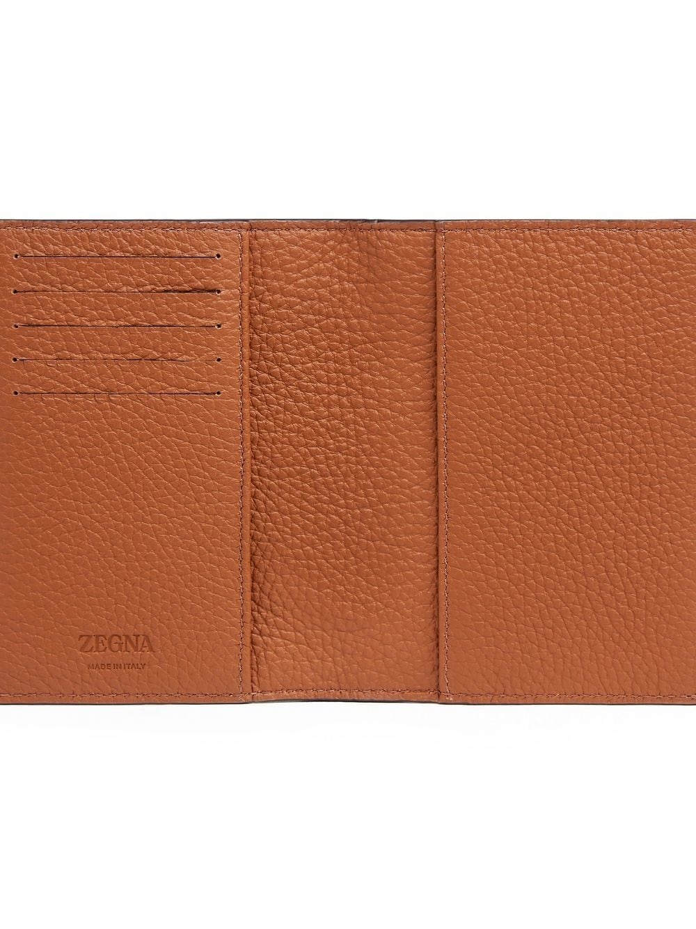 logo-plaque leather passport case - 4