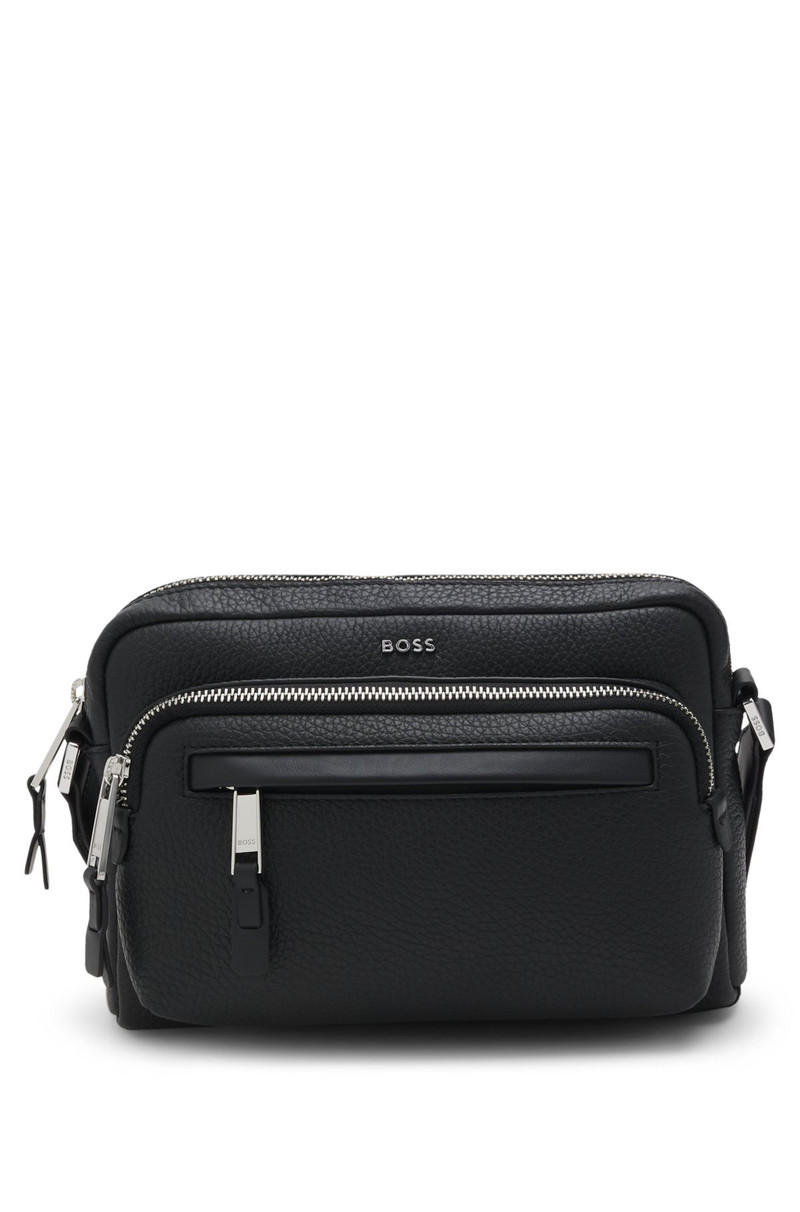 BOSS REPORTER BAG IN PLAIN AND TEXTURED LEATHER outlook