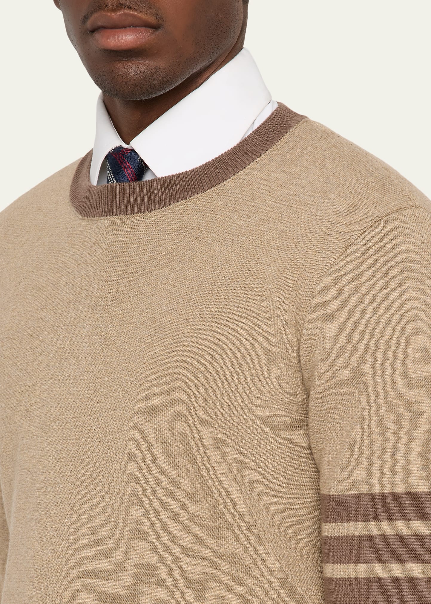 Men's 4-Bar Crewneck Sweater - 5
