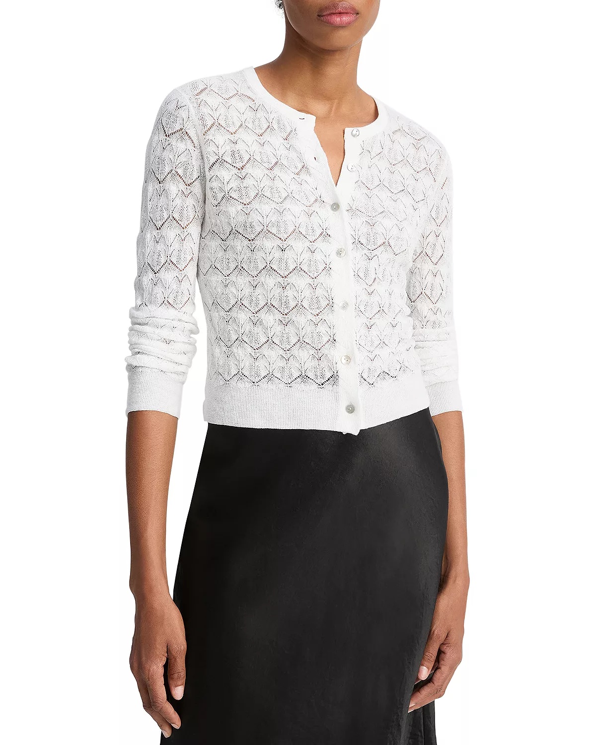 Lace Stitch Cardigan Sweater - 3