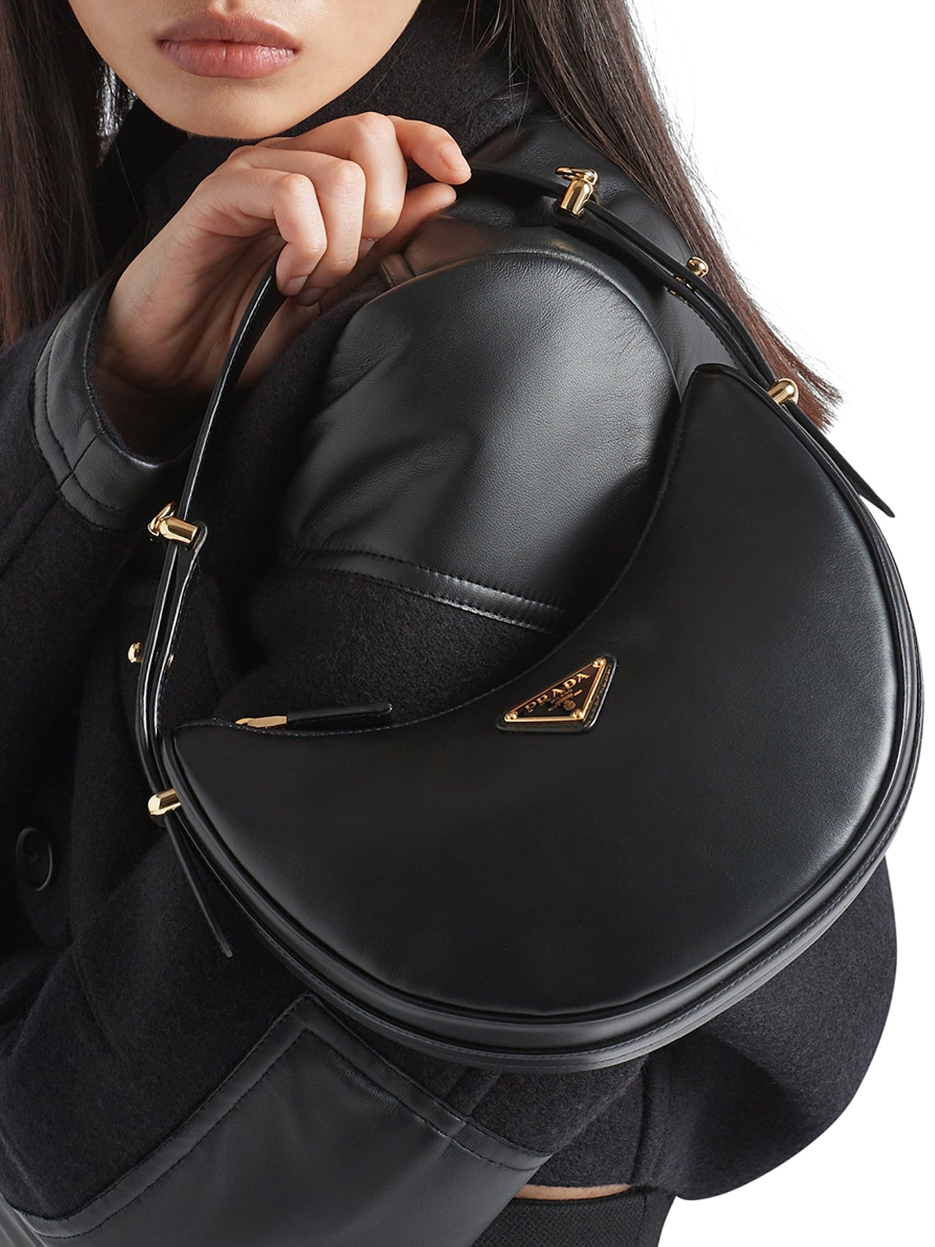 PRADA ARQUÉ SHOULDER BAG IN LEATHER - 9