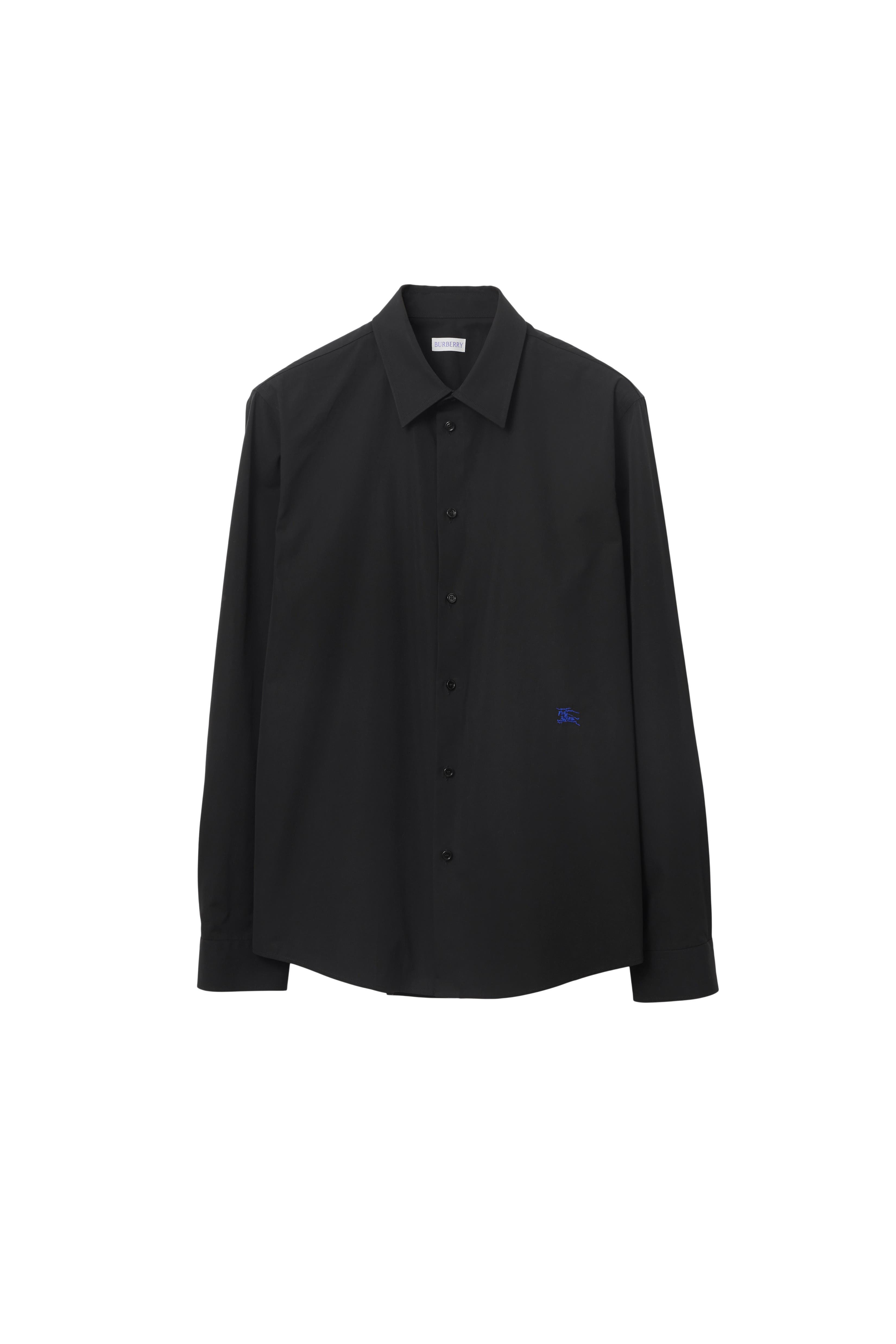 burberry Slim Fit Cotton Formal Shirt in Black at Nordstrom - 2
