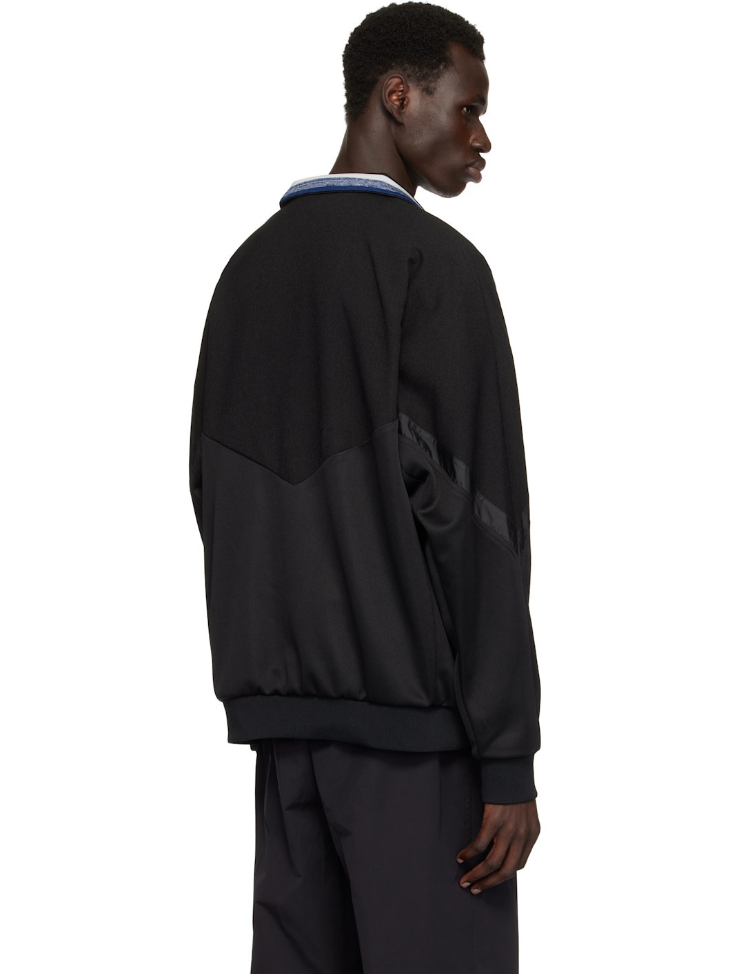Black Half-Zip Track Jacket - 3