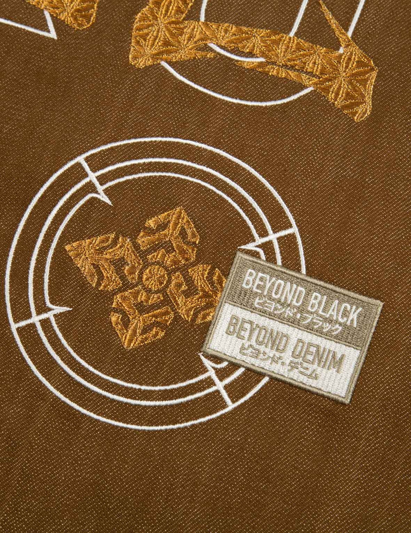 Sashiko Logo Embroidered Denim Shirt Jacket 13