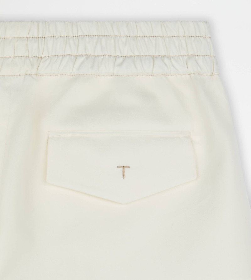 SILK BLEND SHORTS - WHITE 7