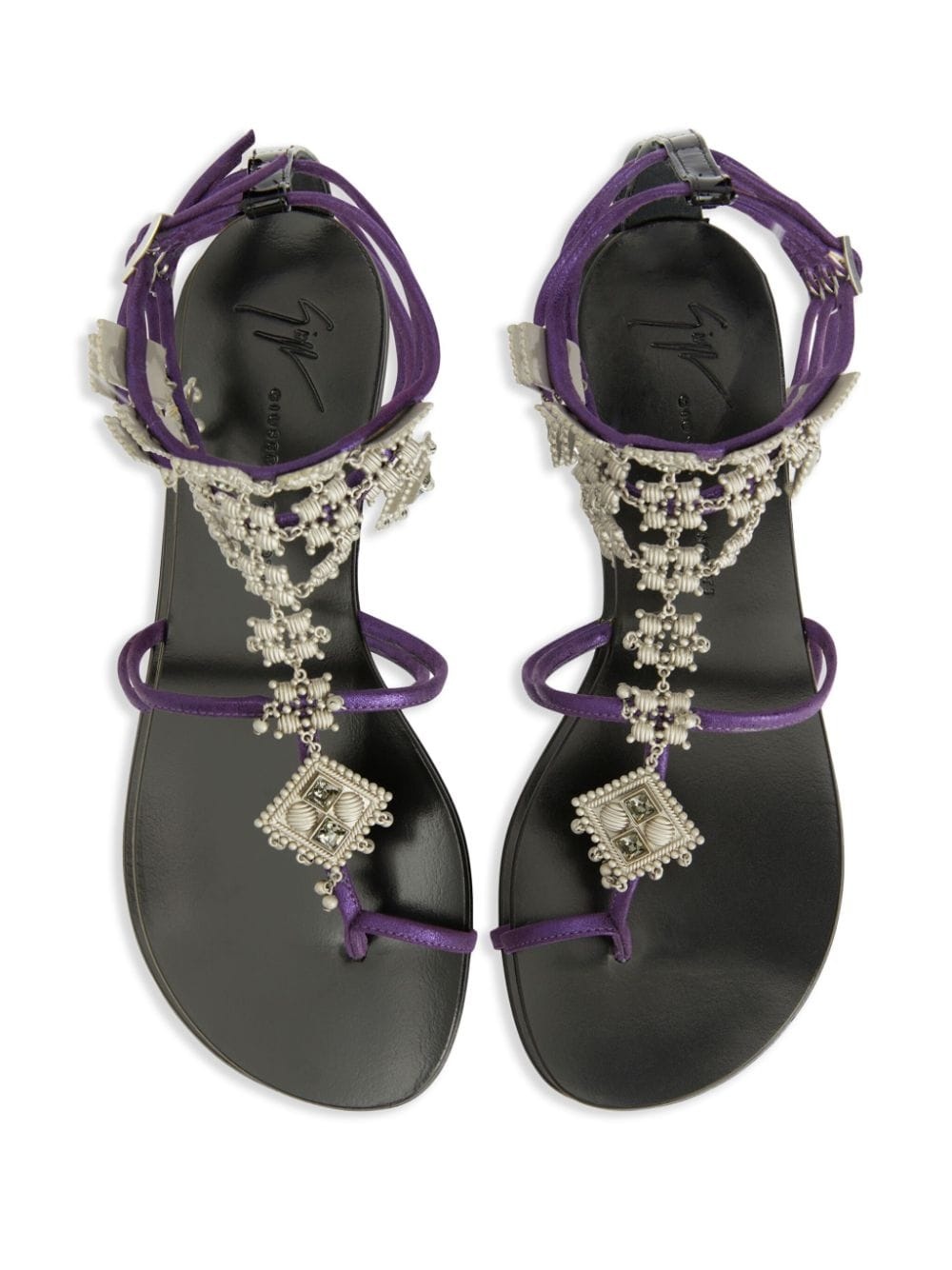 Amira embellished suede sandals - 4