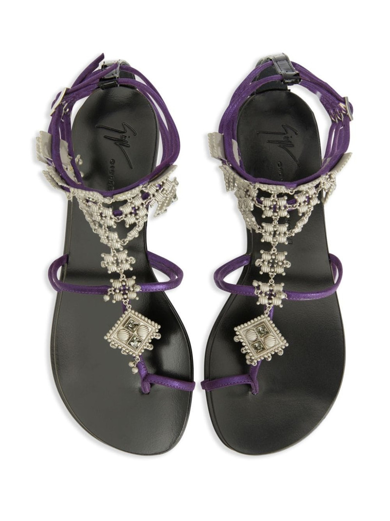 Amira embellished suede sandals 4