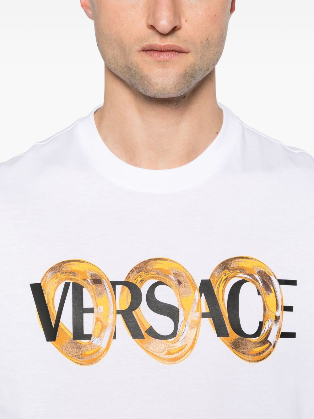 maxi chain logo T-shirt - 4