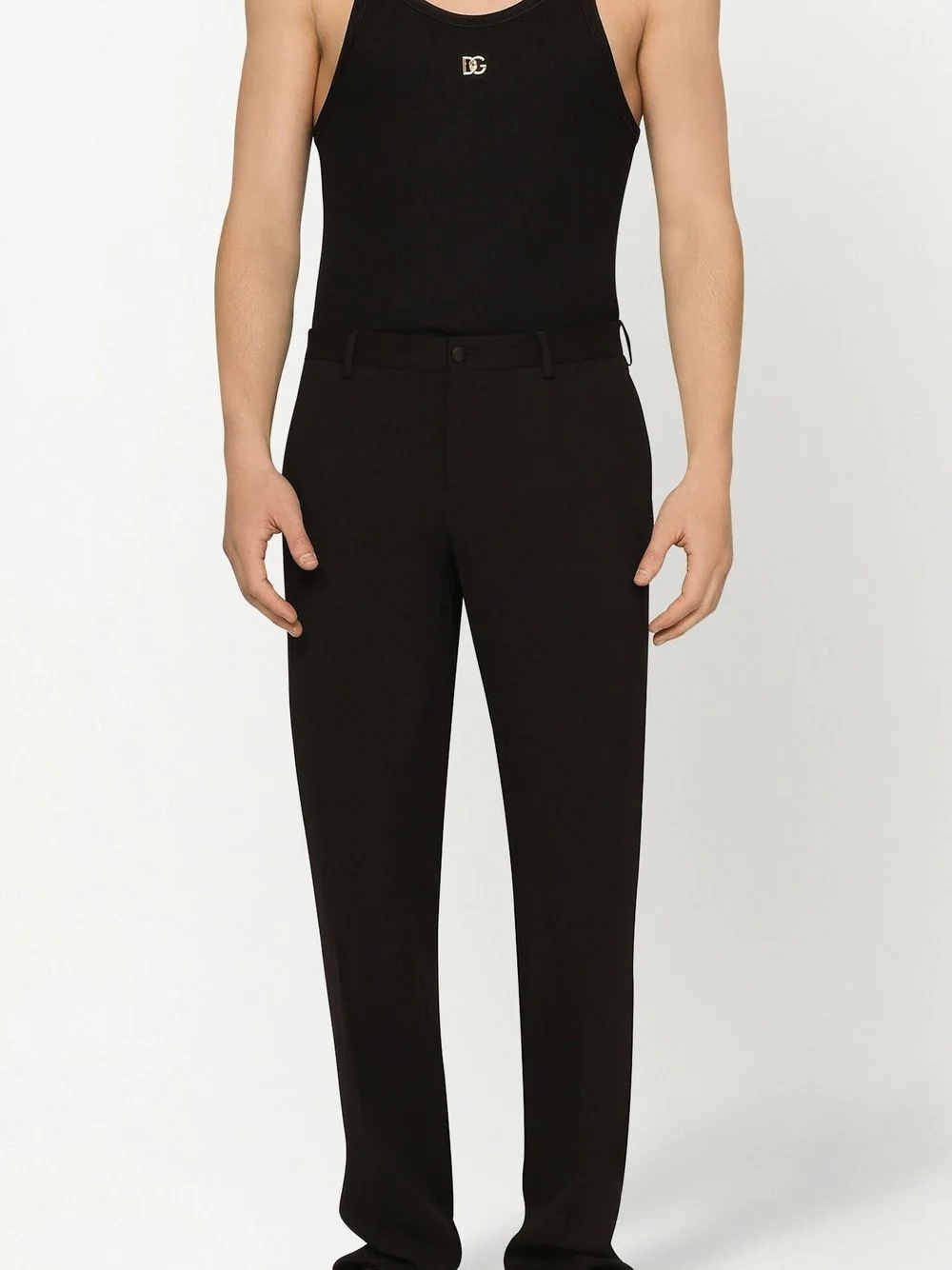 stretch straight-leg trousers - 5