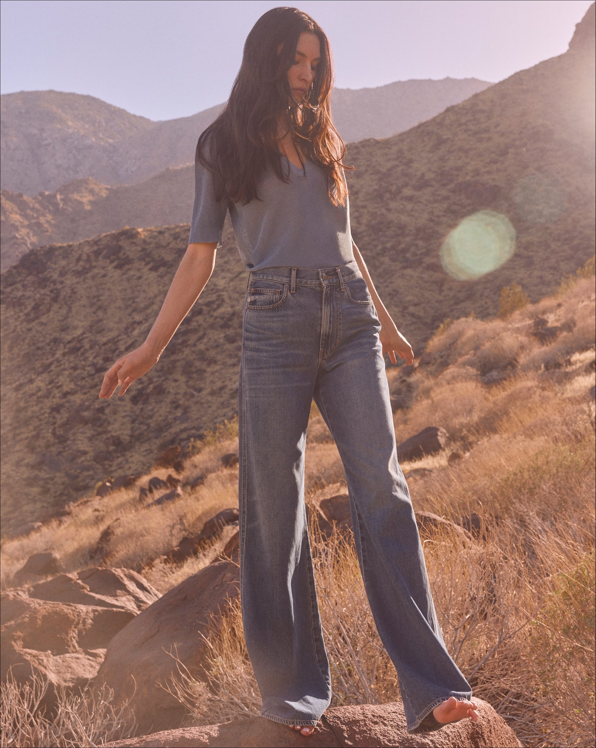 KASEY MID RISE WIDE-LEG JEAN - 6