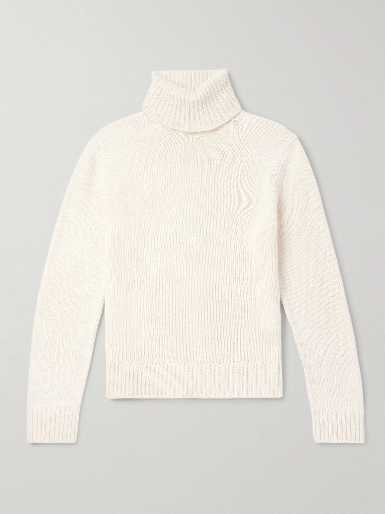Cashmere Rollneck Sweater White - 1