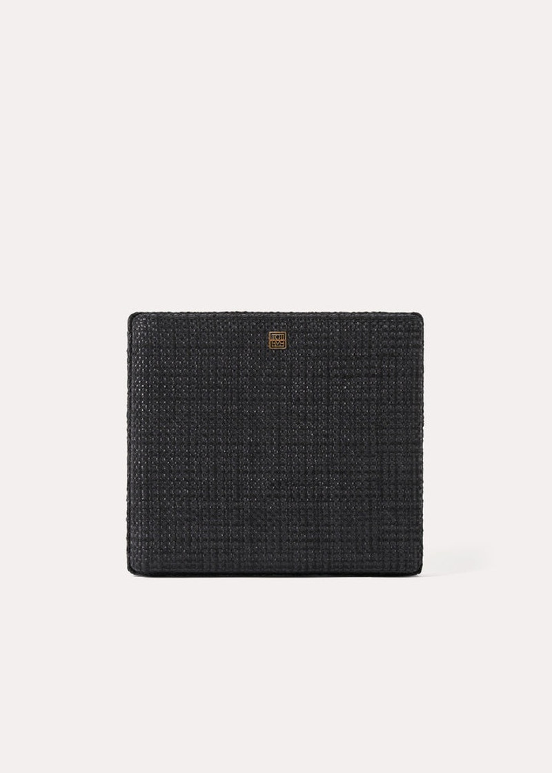 Raffia clutch black 1