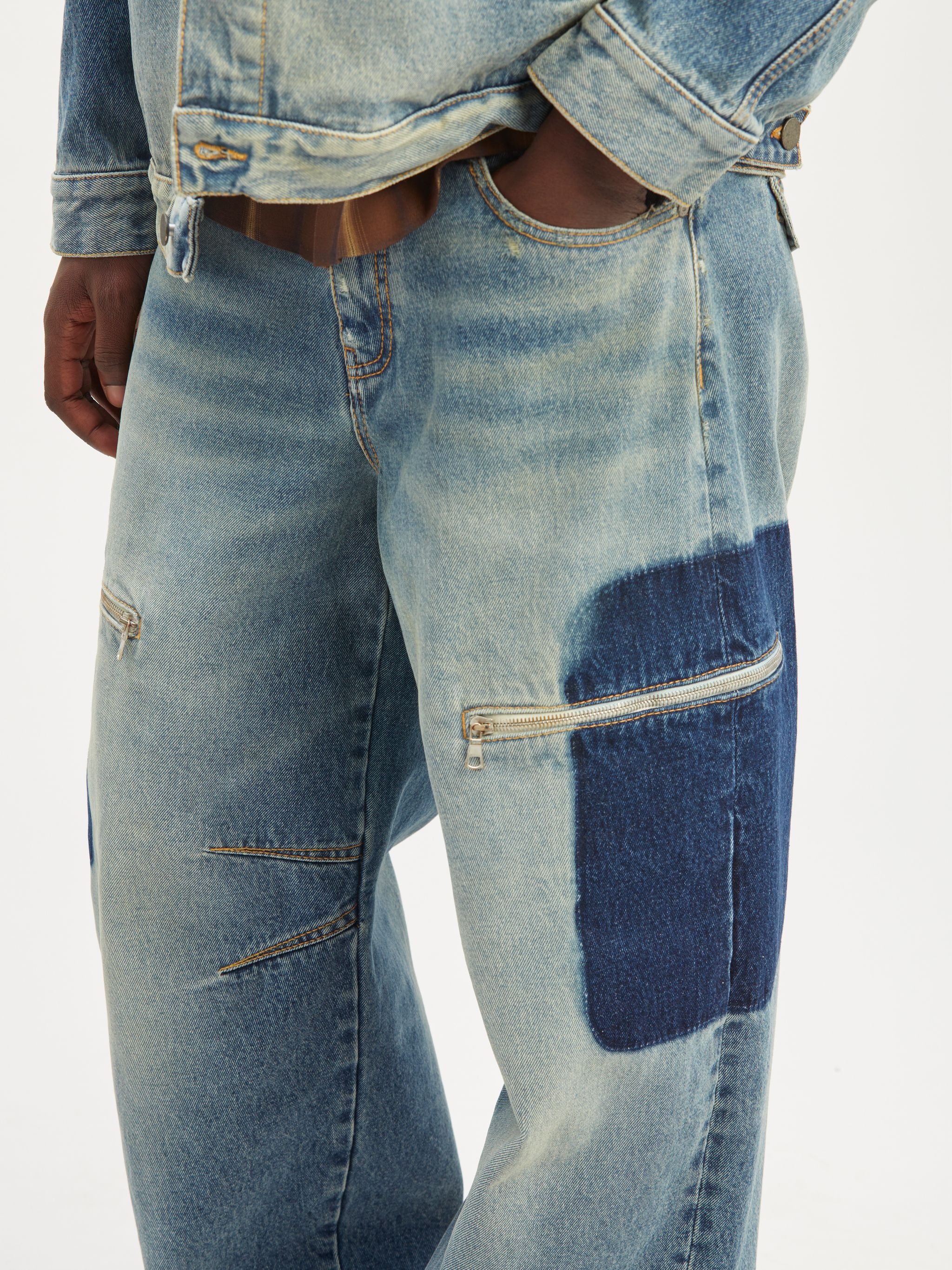 Reserve Dye Carrot Denim Pants - 6