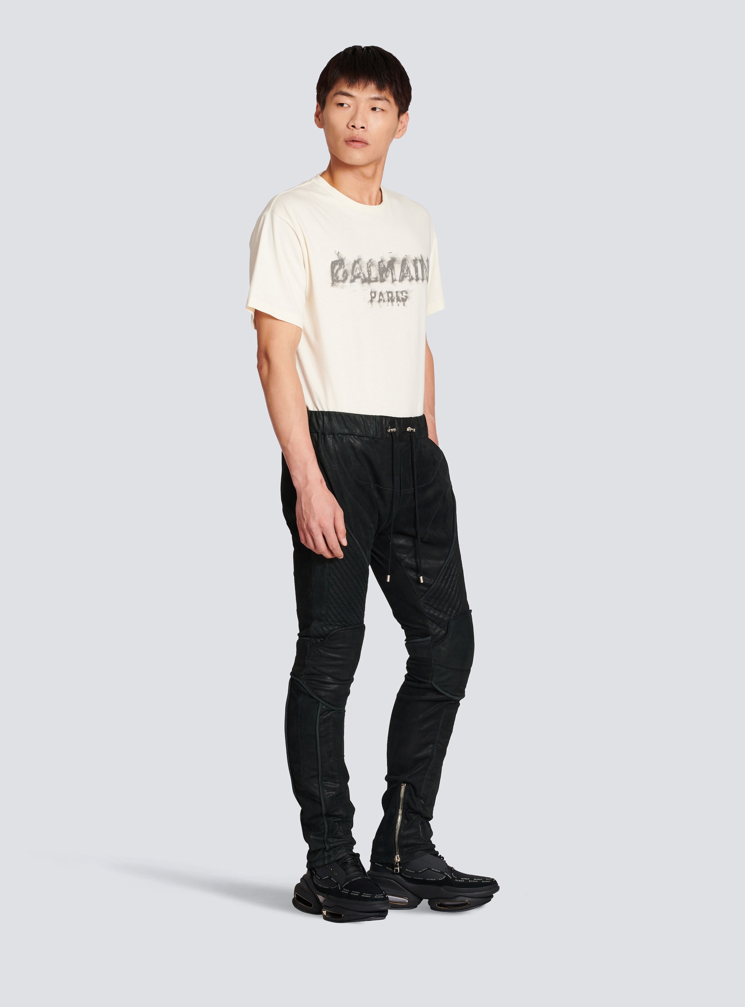 Leather jogging bottoms - 3