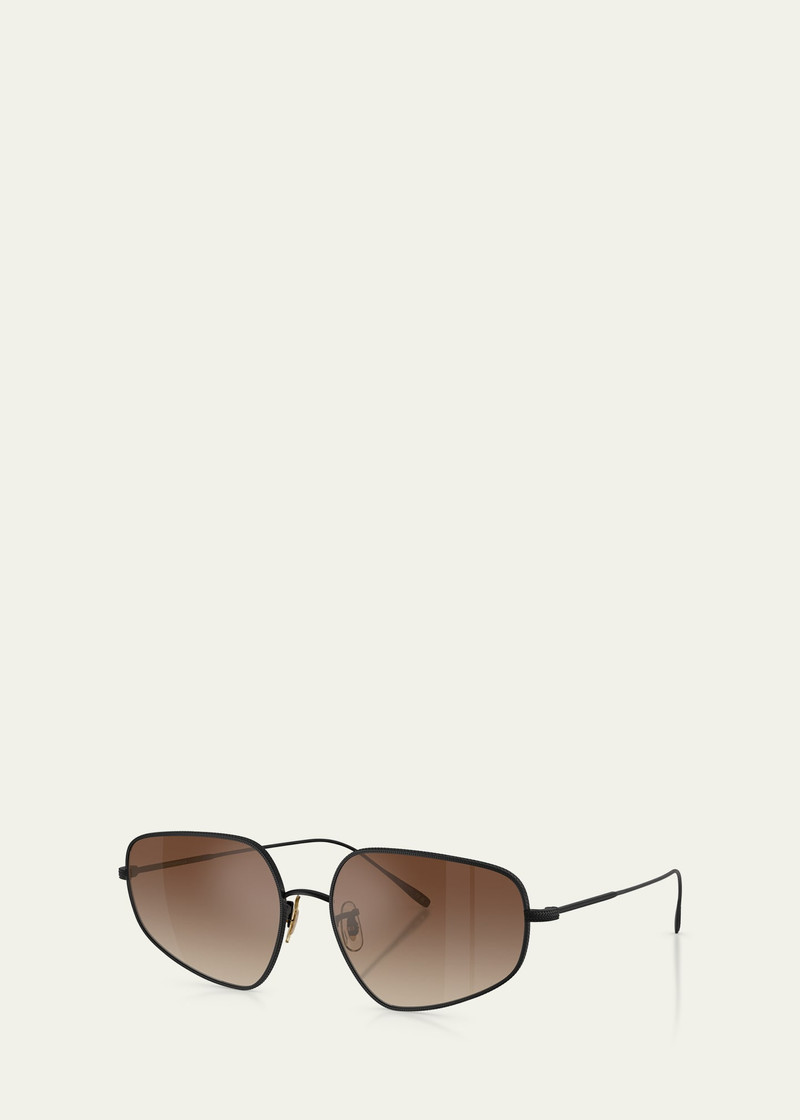 Oliver Peoples OV1356S Rectangular Metal Sunglasses outlook